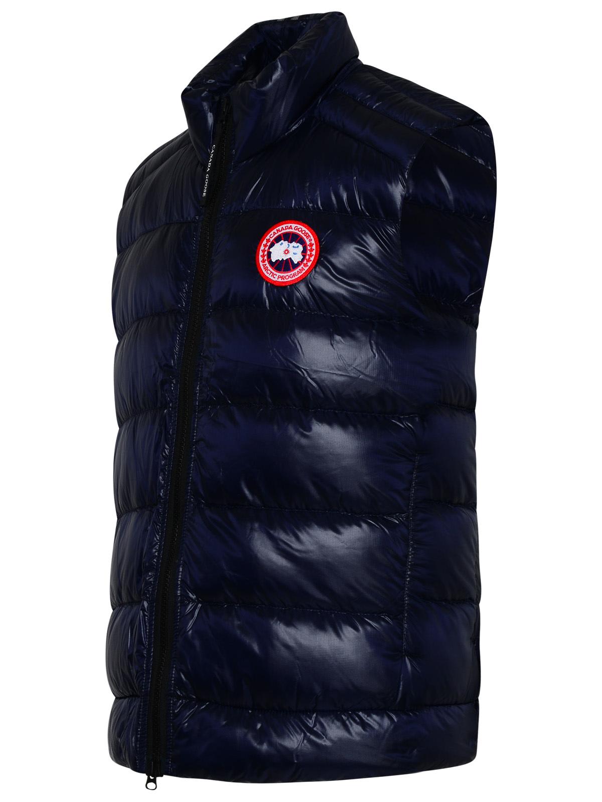 Shop Canada Goose Blue Nylon Crofton Vest