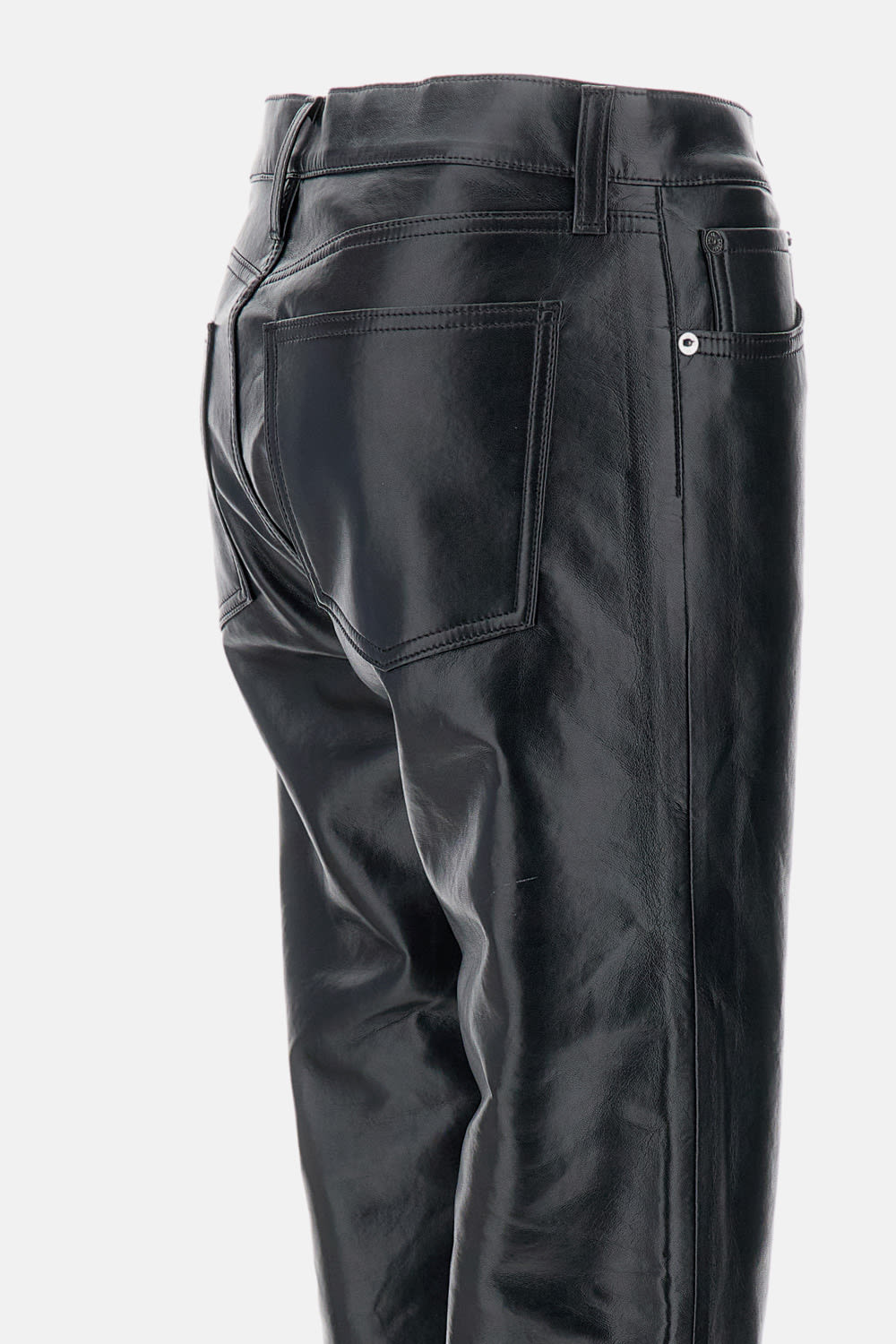 Agolde Five-pocket Trousers In Black