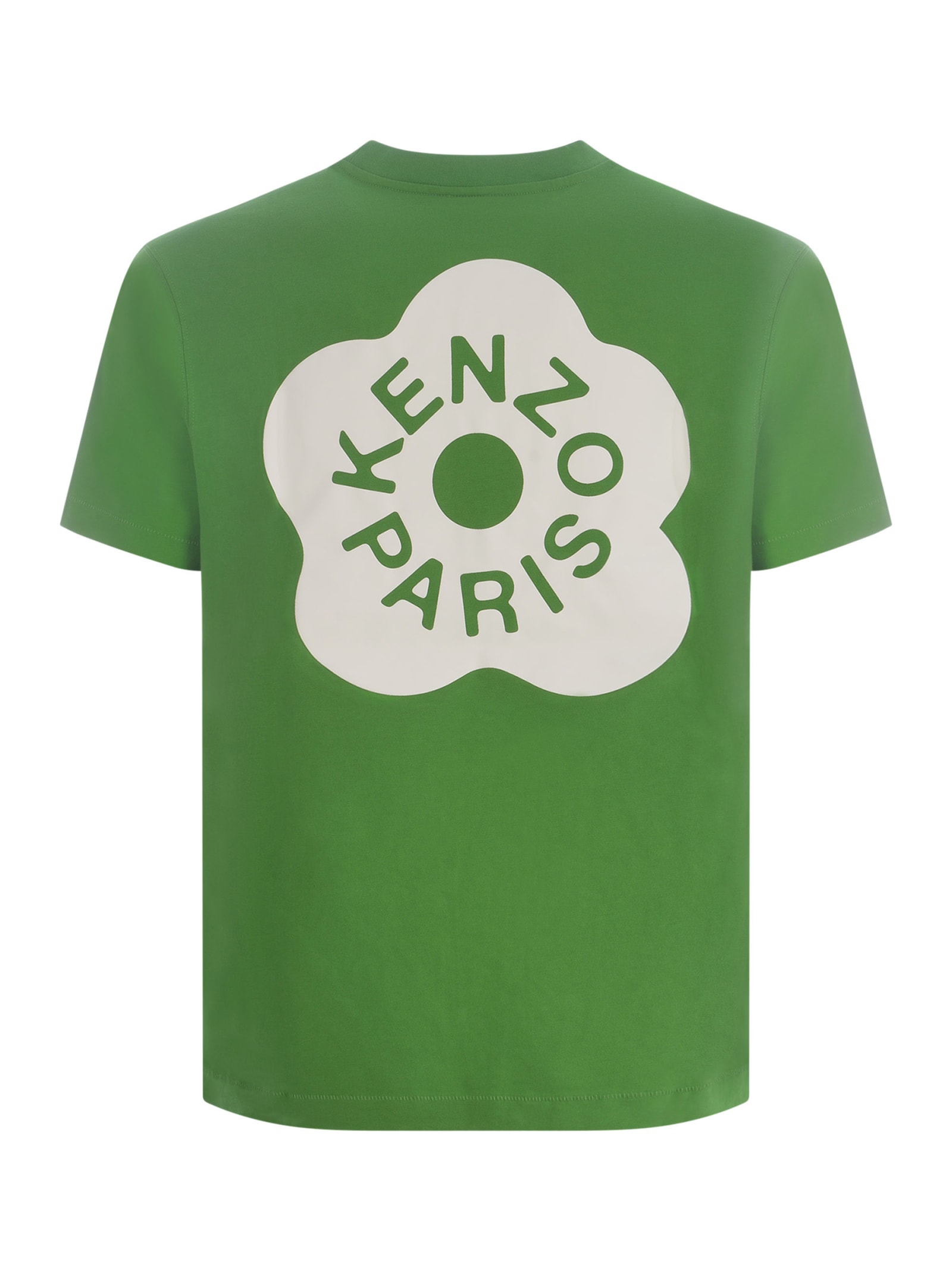 Shop Kenzo T-shirt  Boke Flower 2.0 In Cotton Available Store Pompei In Verde