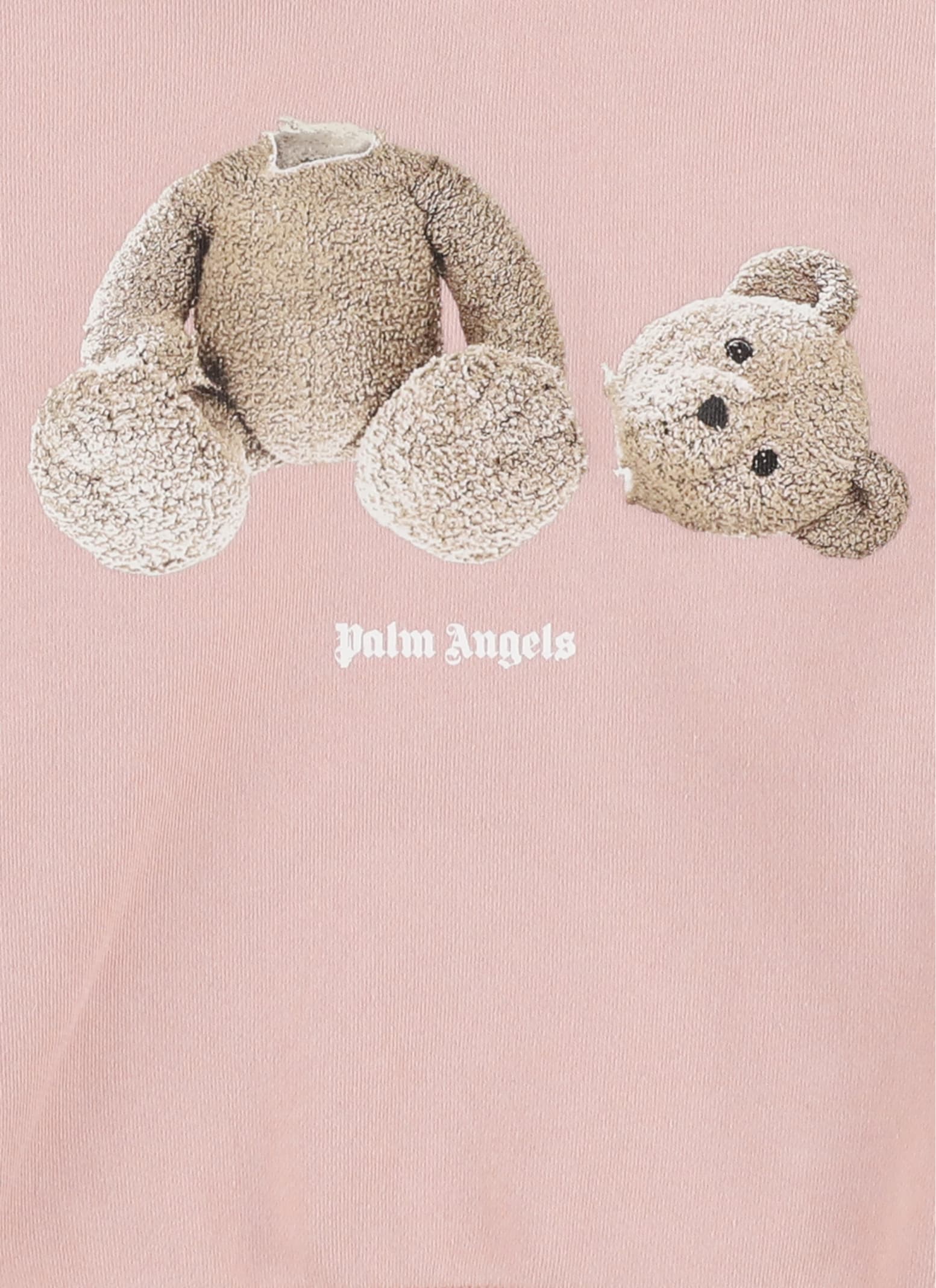 Shop Palm Angels Bear Hoodie In Rosa