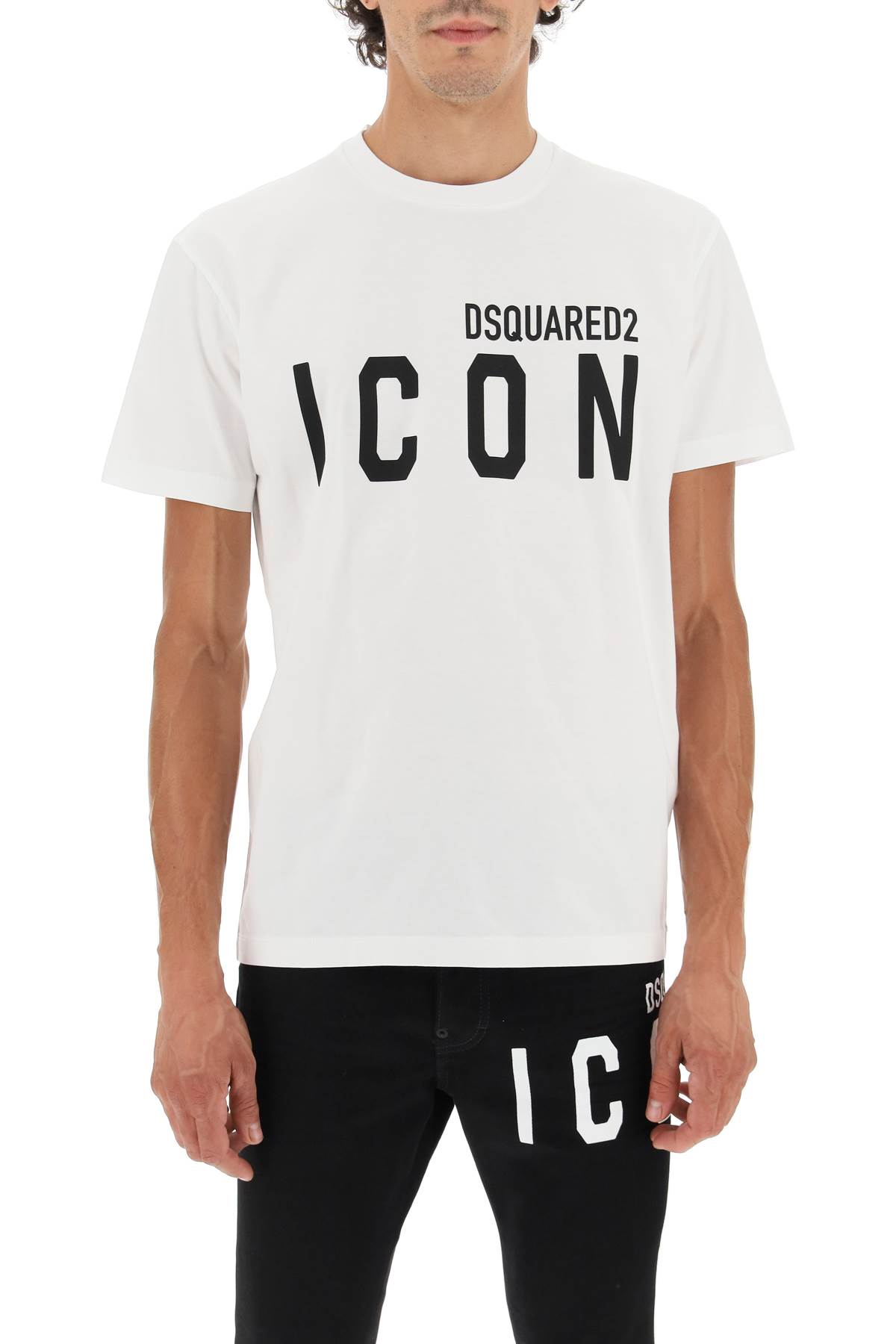 Shop Dsquared2 Icon Logo T-shirt In Bianco