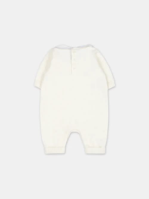 Shop Little Bear Onesie With Embroidery In White