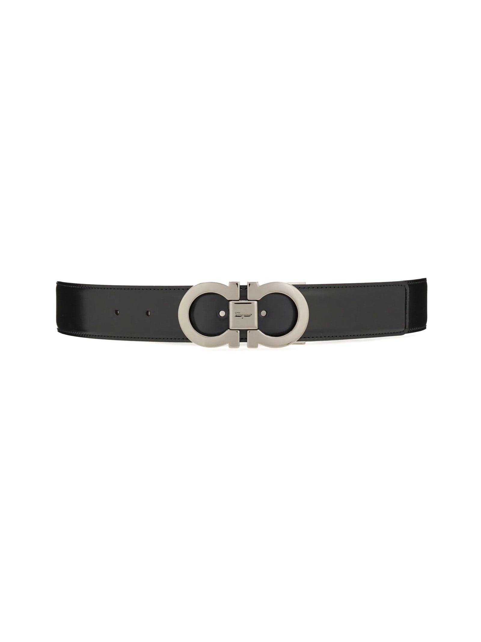 Shop Ferragamo Reversible Black Calfskin Belt