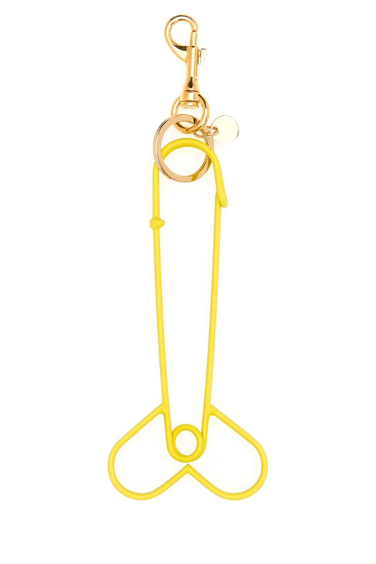 JW ANDERSON FLUO YELLOW METAL KEY RING