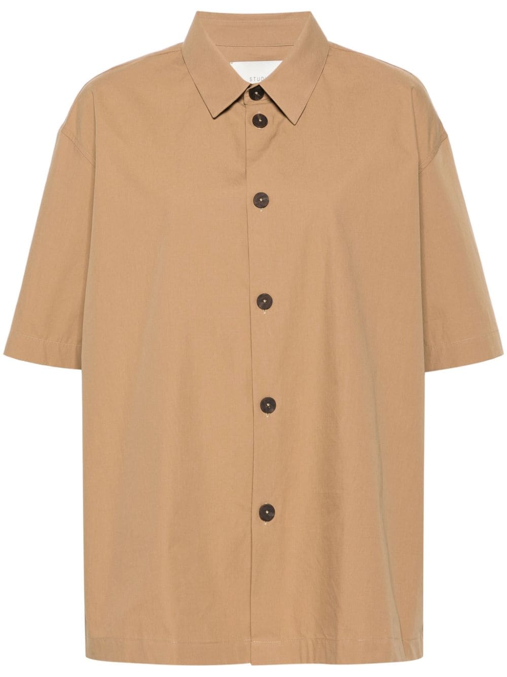 Studio Nicholson Collared Cotton Poplin Shirt In Neutral