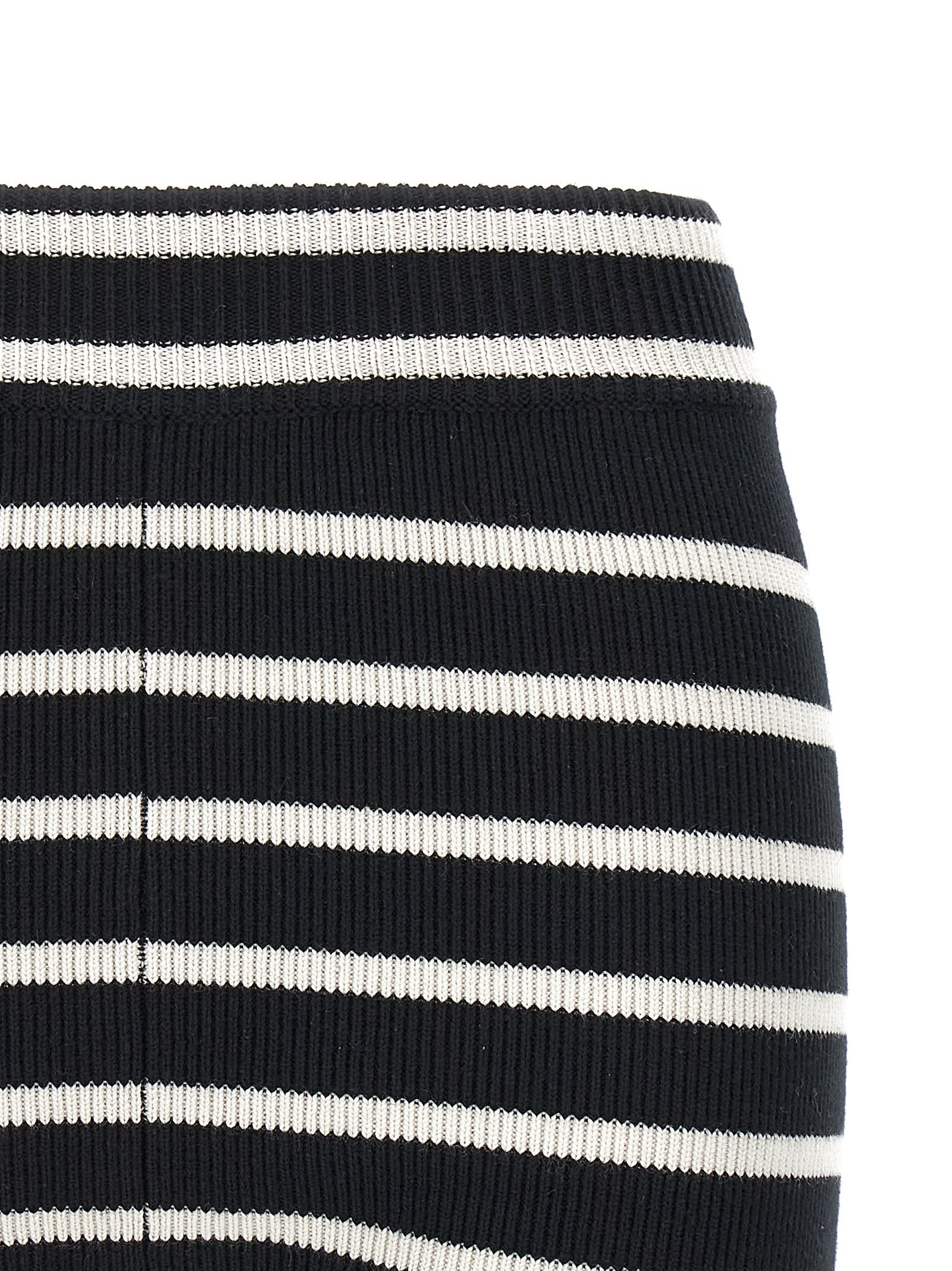 Shop Ami Alexandre Mattiussi Striped Knitted Shorts In Black