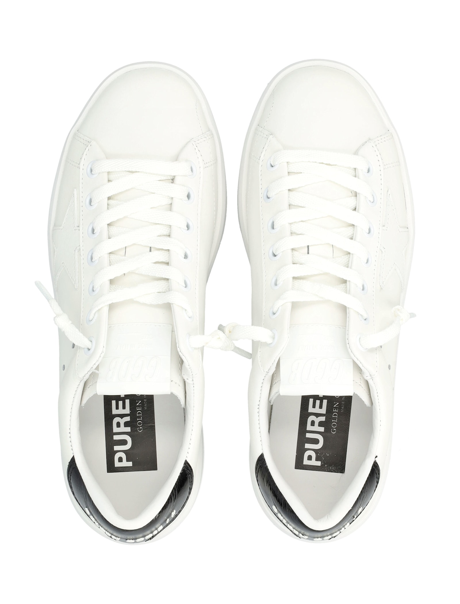 Golden Goose Pure Star White Leather Womans Sneakers In White