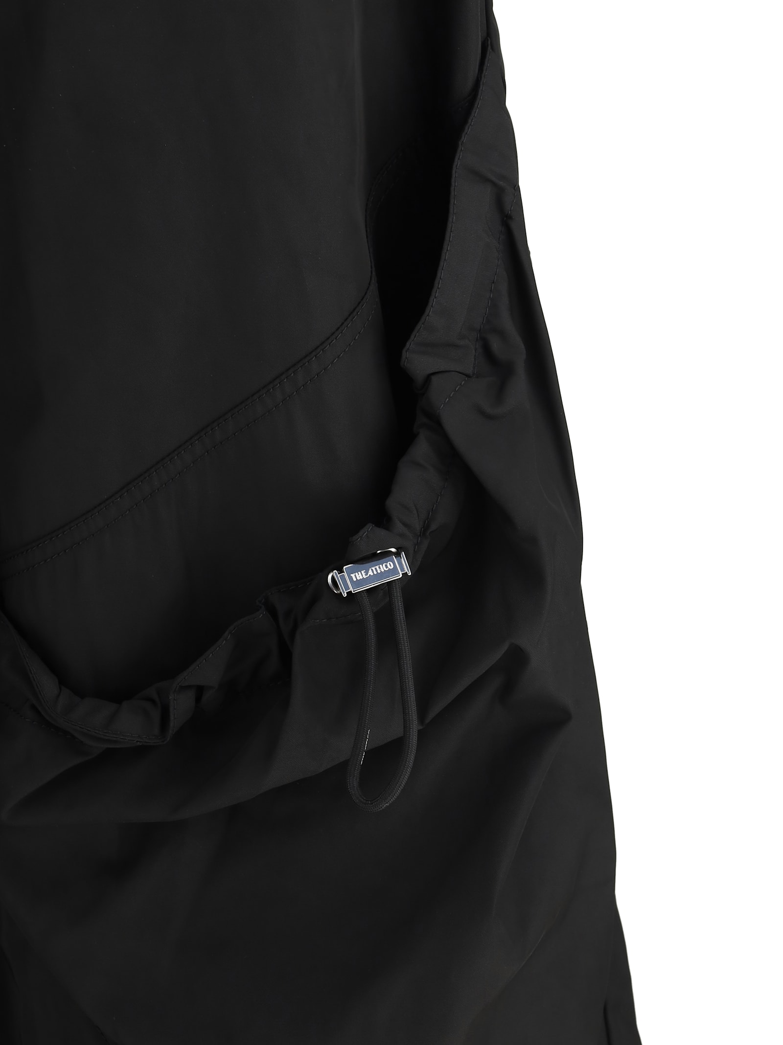 Shop Attico Nylon Cargo Pants In Black
