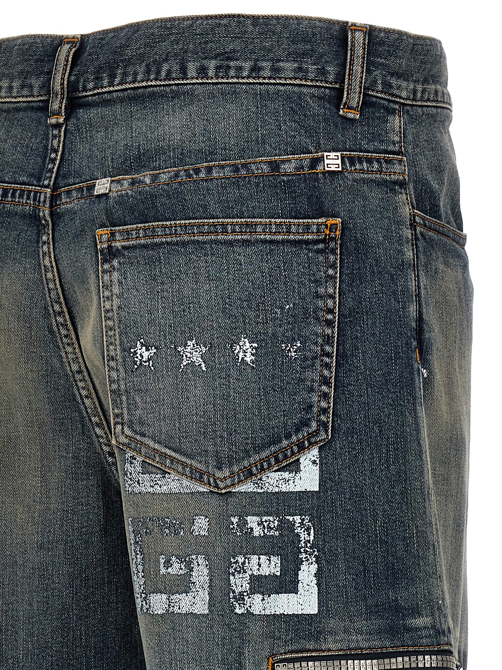 Shop Givenchy Cargo Jeans In Blue