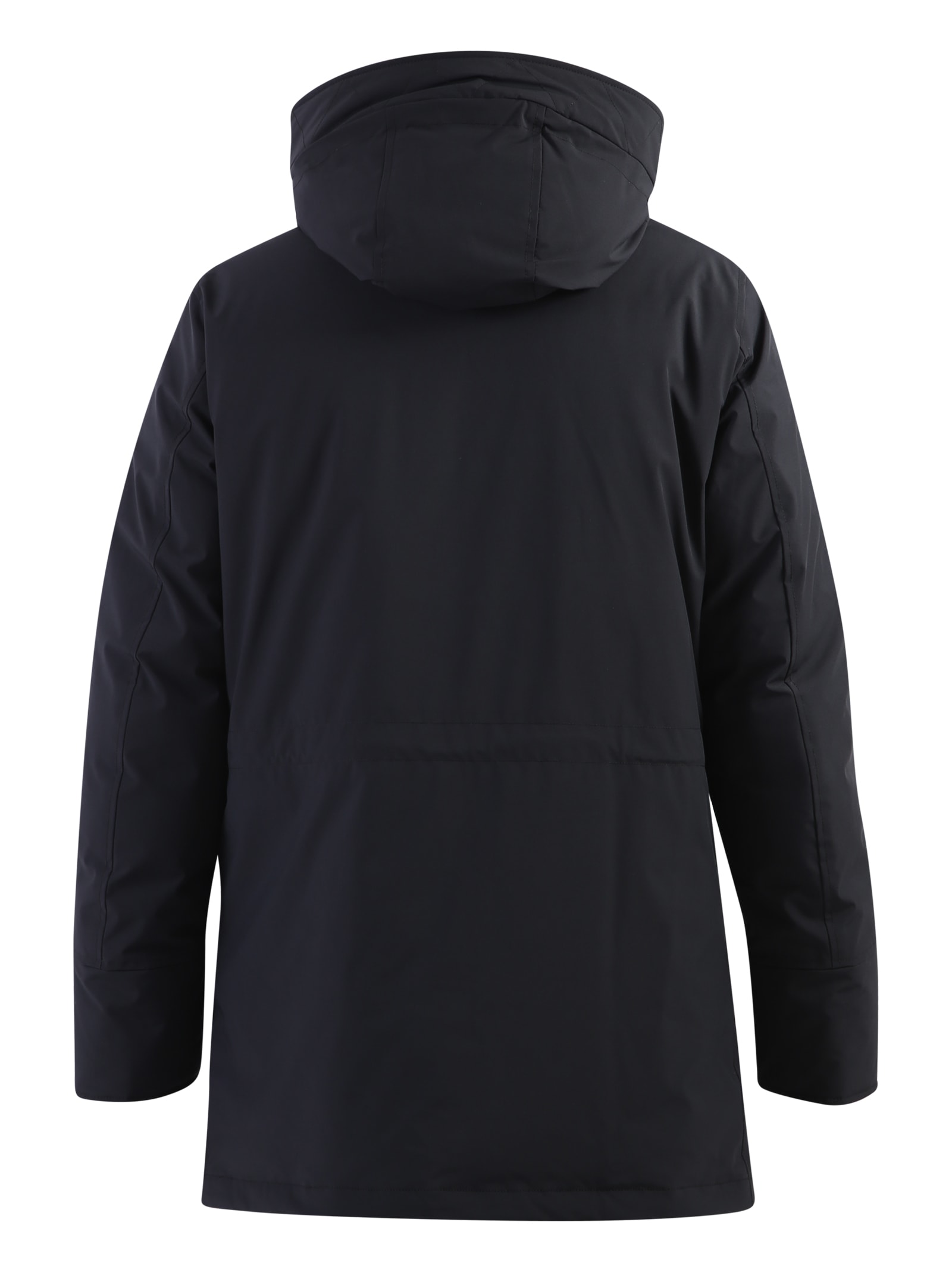 Shop Woolrich Parka Coat In Black