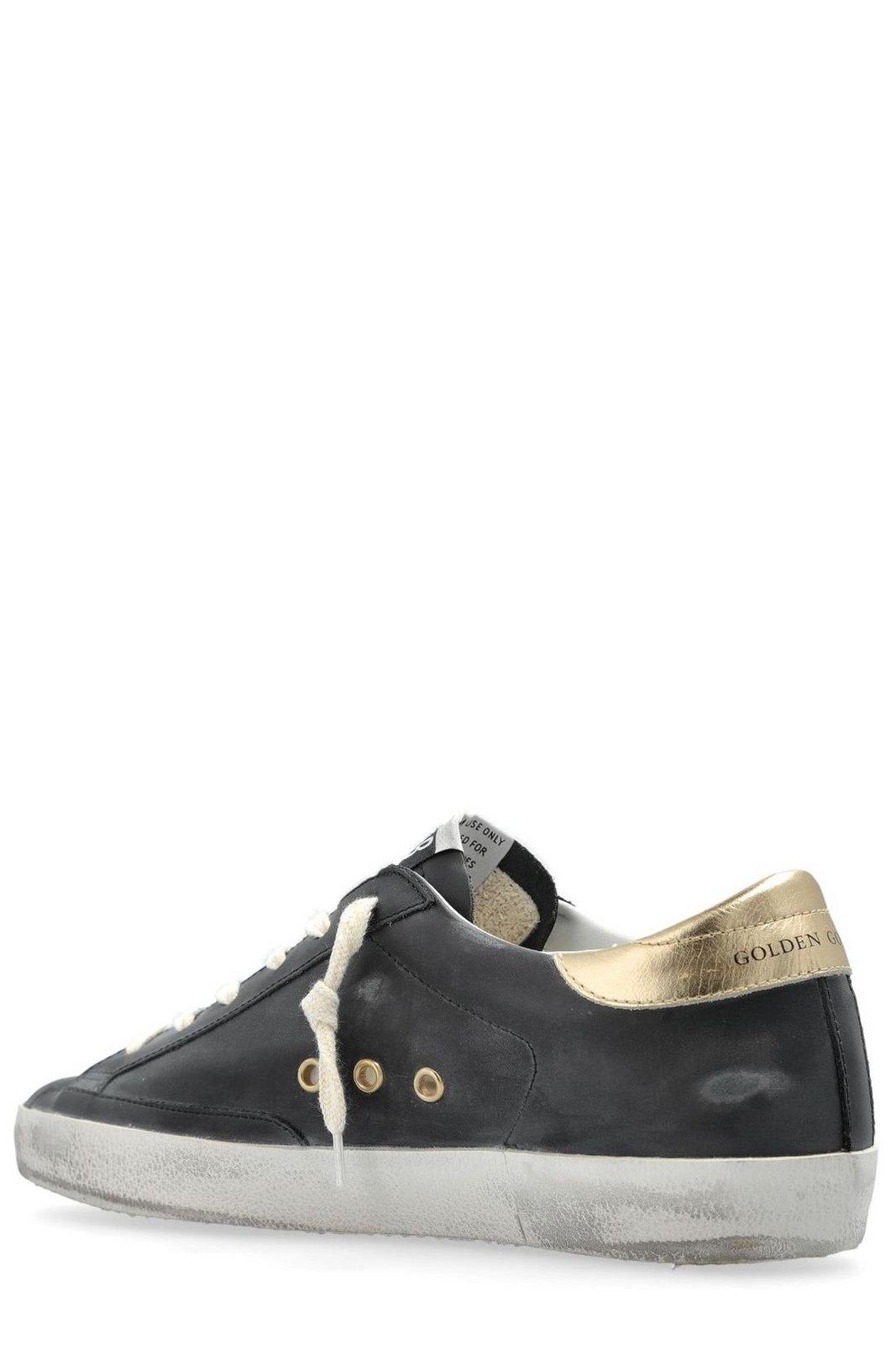 Golden Goose Super-star Low-top Sneakers In Black