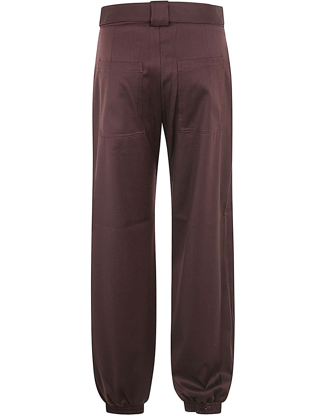 Shop Pinko Caproni Flannel Trousers In Bordeaux