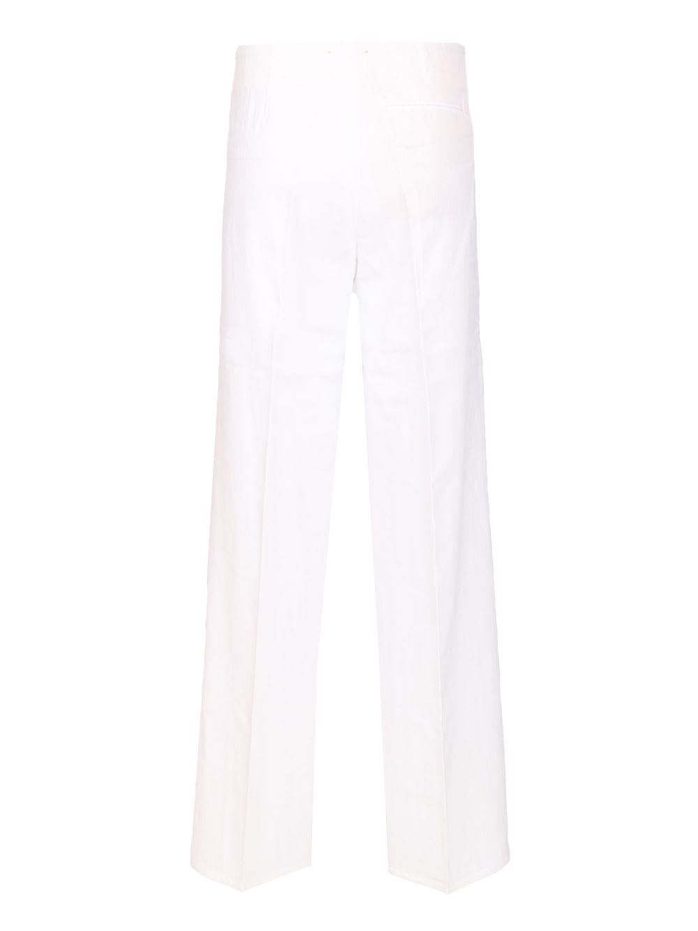 FORTE FORTE VISCOSE COTTON TWILL STRAIGHT LEG PANTS 