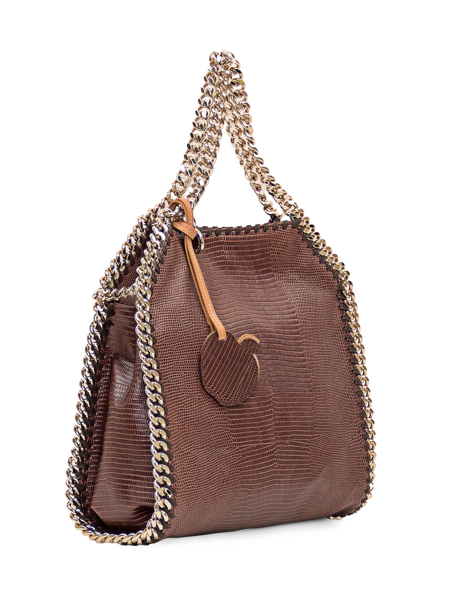 Shop Stella Mccartney Mini Tote Bag In Chocolate Brown