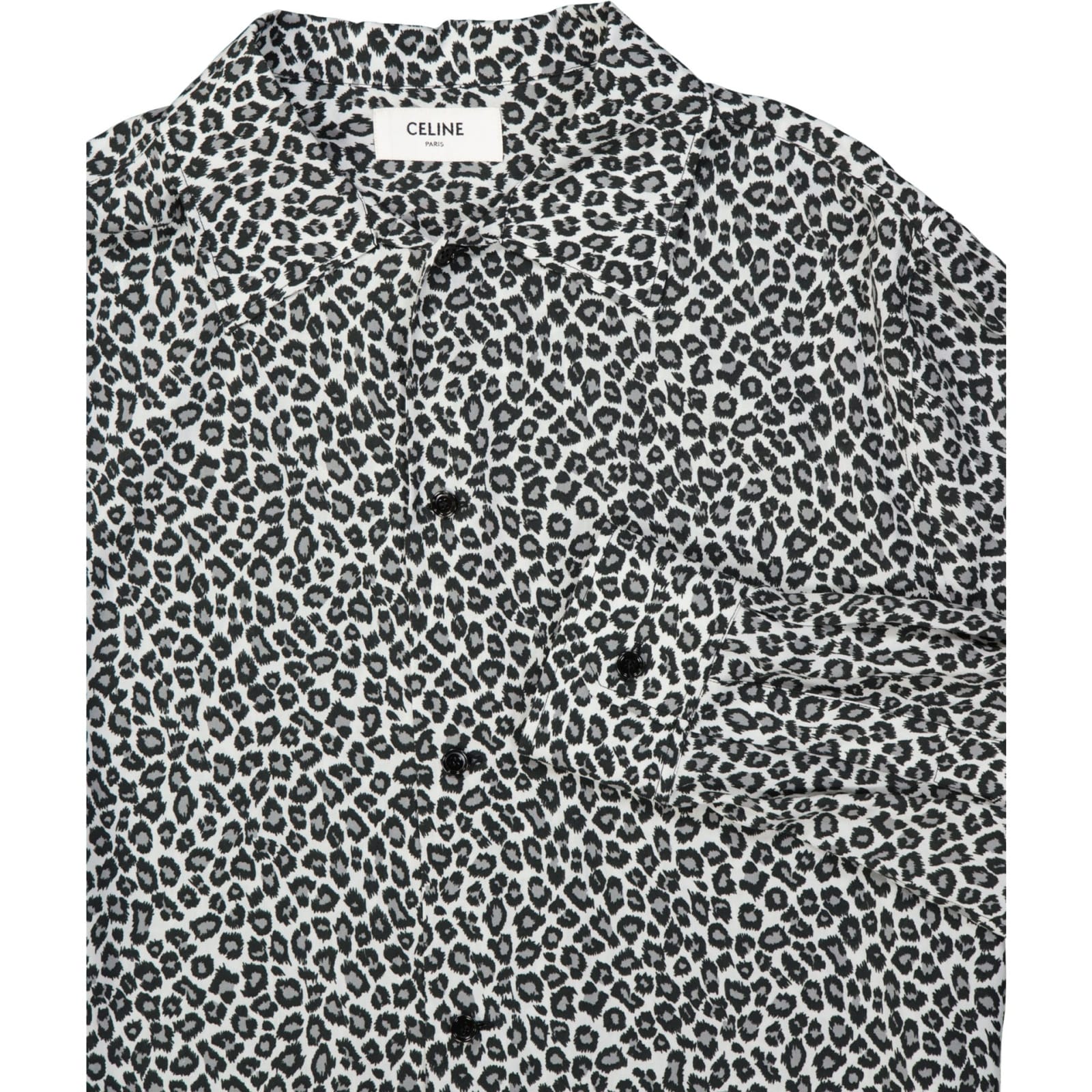 Shop Celine Viscose Shirt In Gray