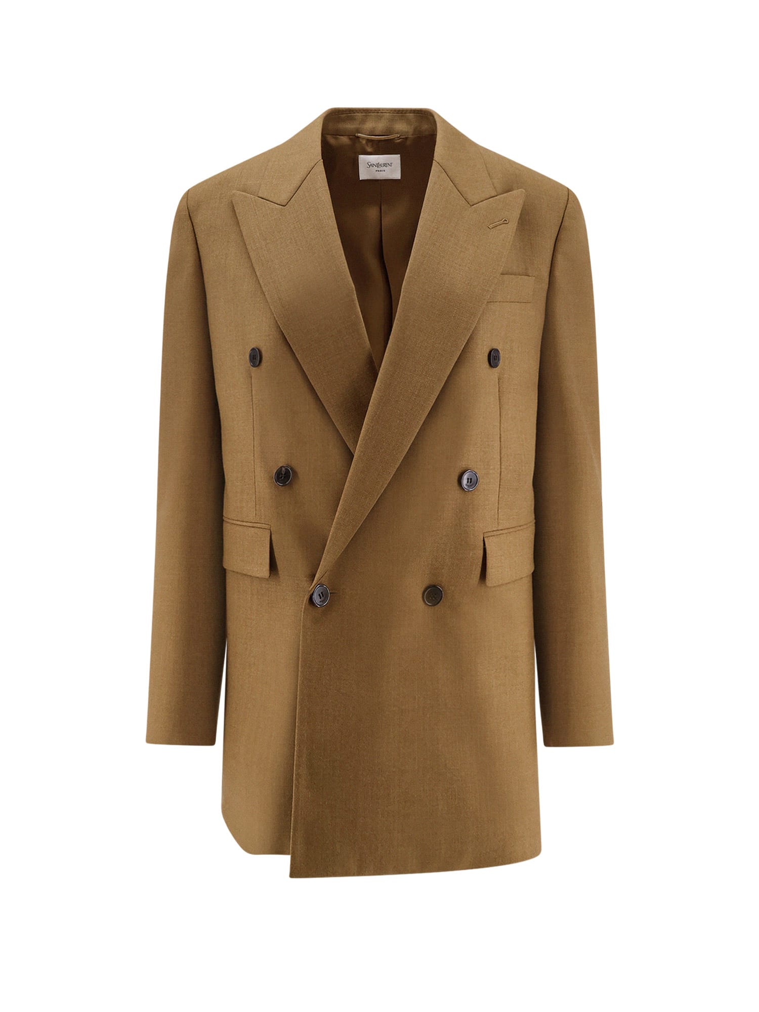 Certified Wool Double-breasted Blazer - Saint Laurent - Modalova