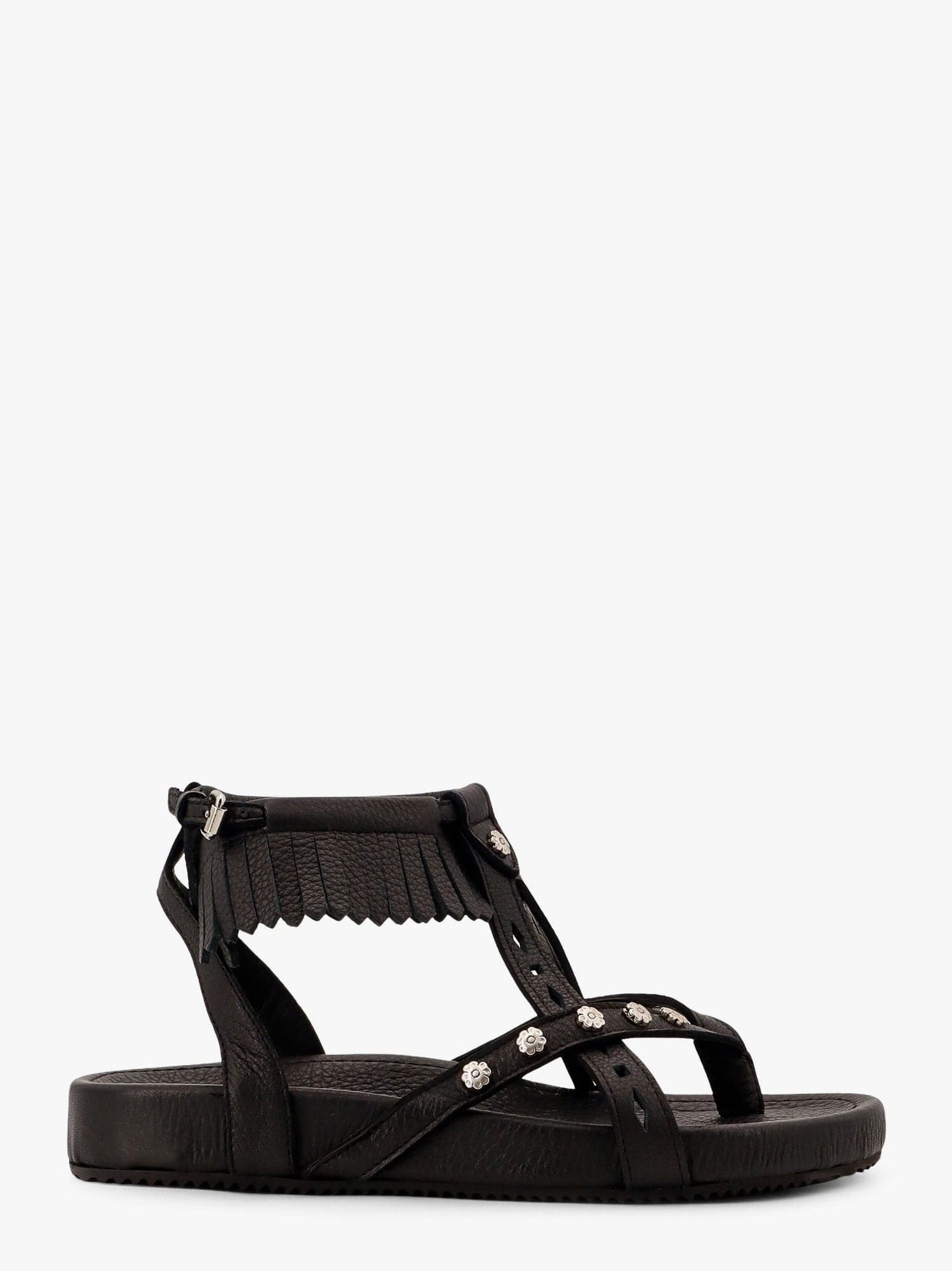 Isabel Marant Embellished Leather Straps Sandals In Black