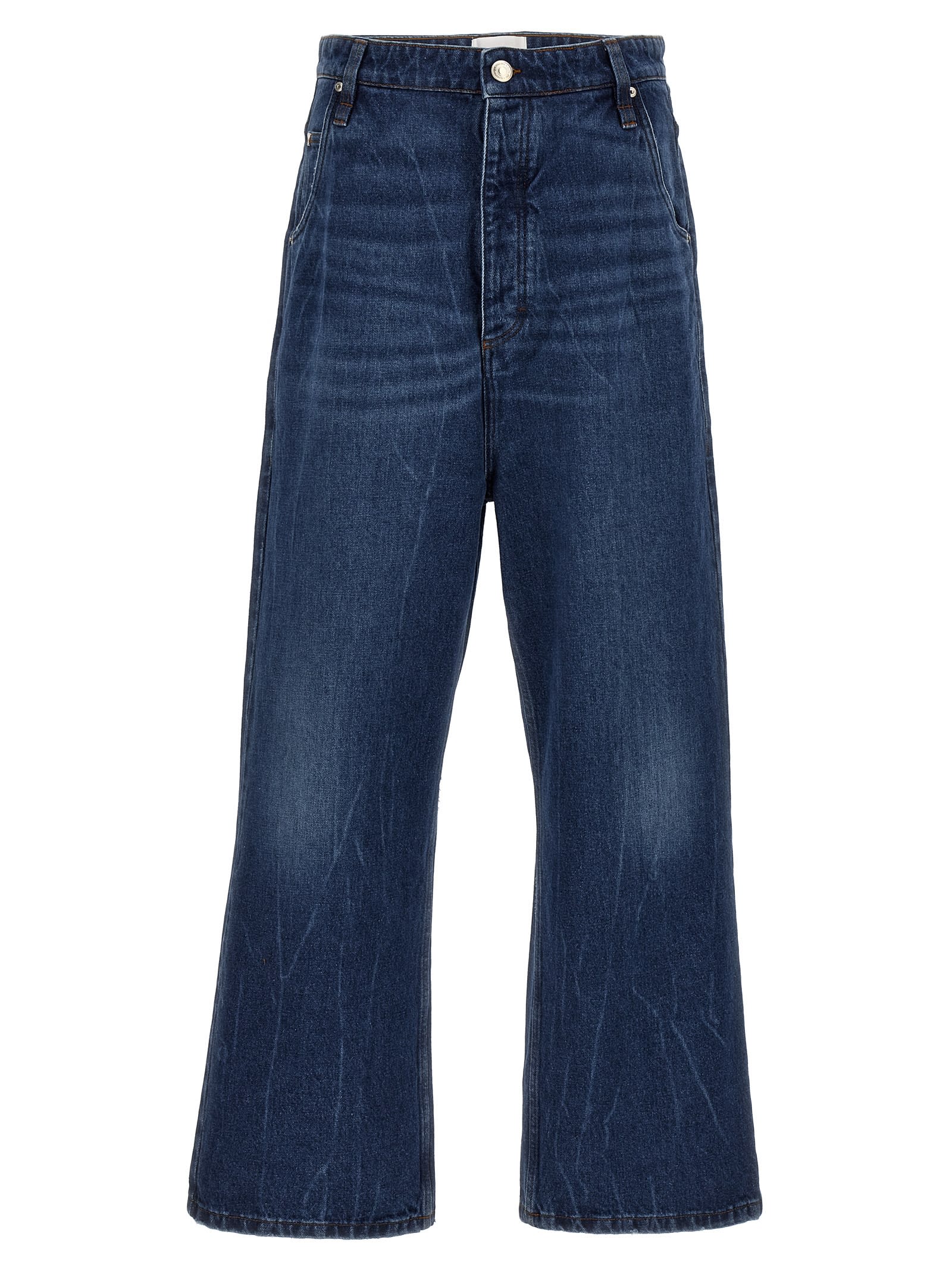 Shop Ami Alexandre Mattiussi Baggy Jeans In Used Blue