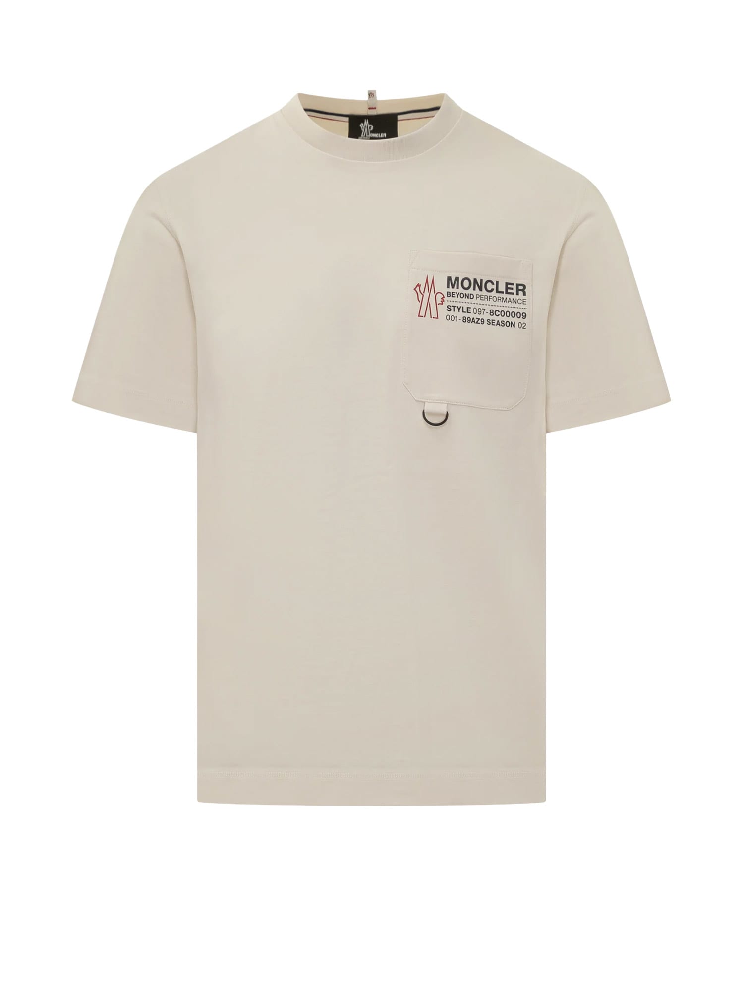 Moncler Short Sleeve Graphic T-shirt Pocket In White