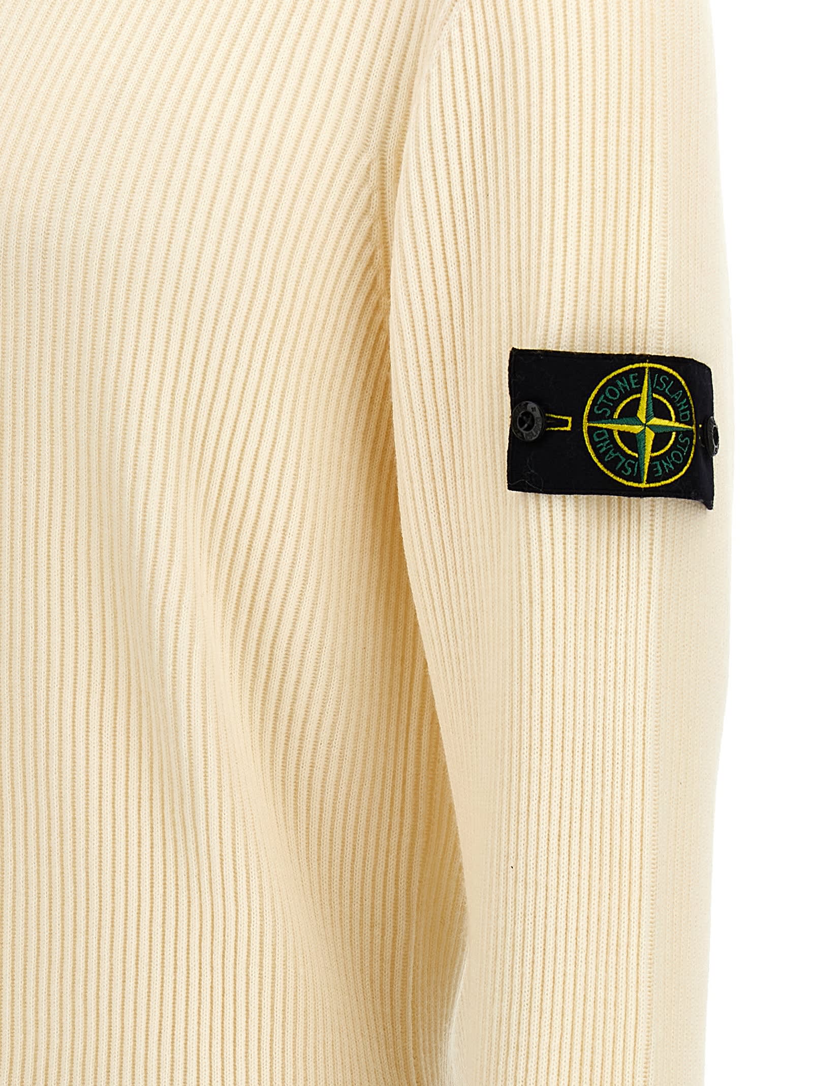 Shop Stone Island Rws Sweater In White