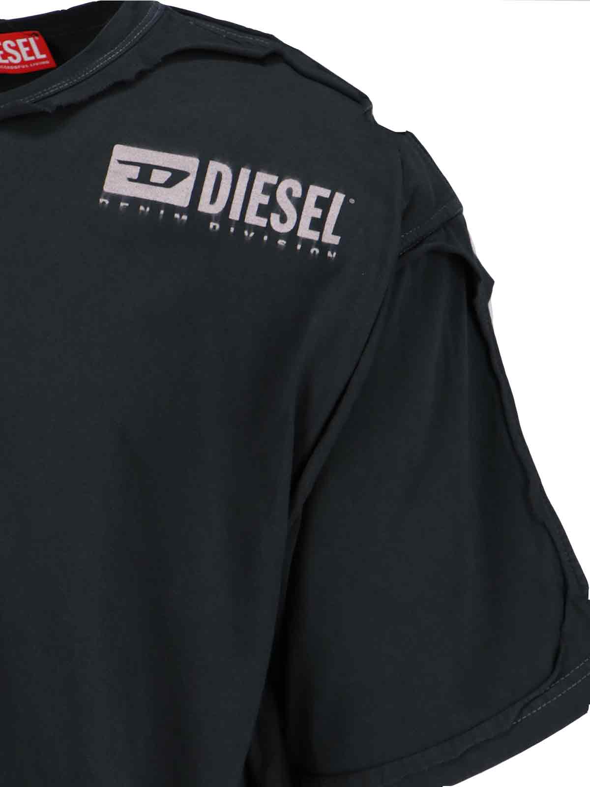 Shop Diesel T-box-dbl T-shirt In Black