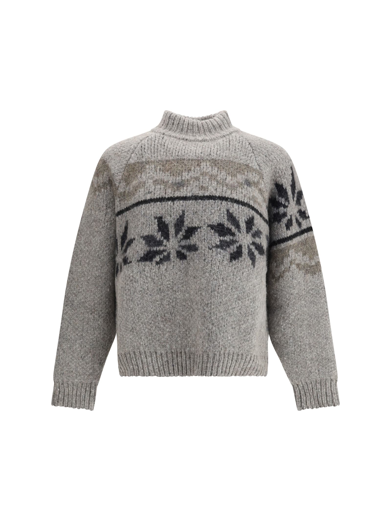 Magliano Norwegian Drunk Mock-neck Sweater In Gray
