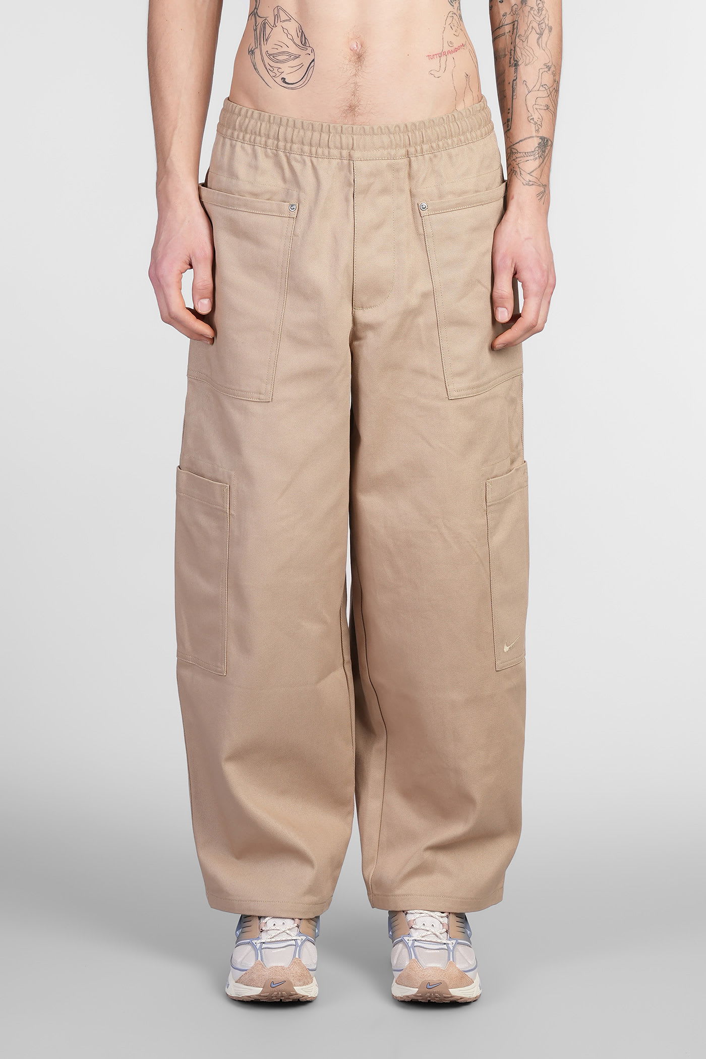 Nike Utility Pant Pants In Beige Cotton In Neutral