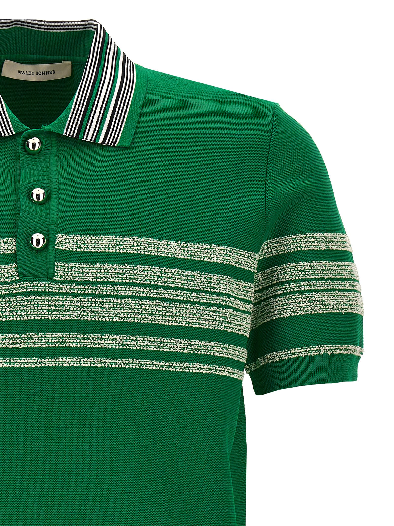 Shop Wales Bonner Dawn Polo Shirt In Green
