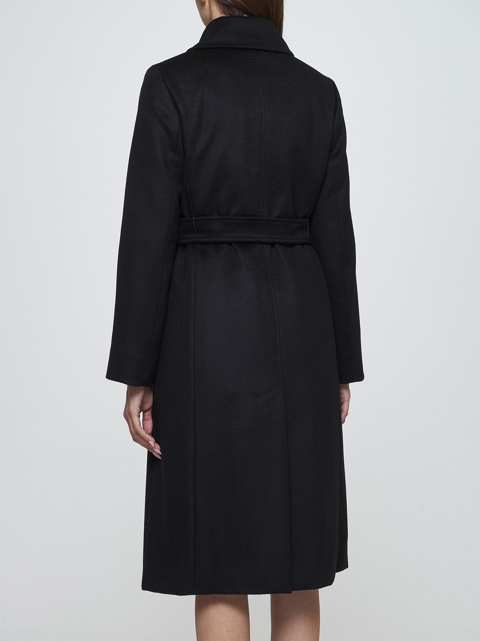 Shop Max Mara Bcollag Belted Wool Coat In Nero