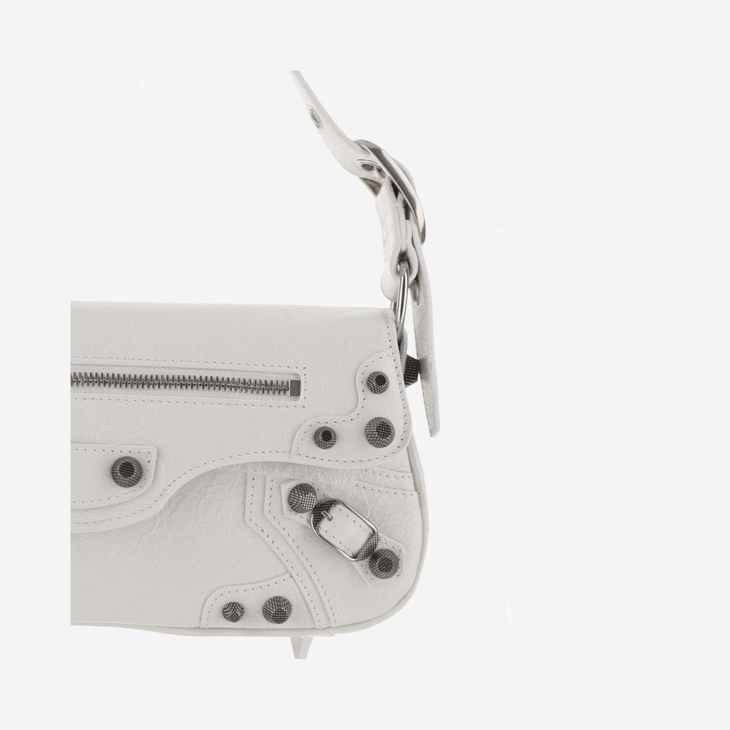 Shop Balenciaga Le Cagole Shoulder Bag Small In White