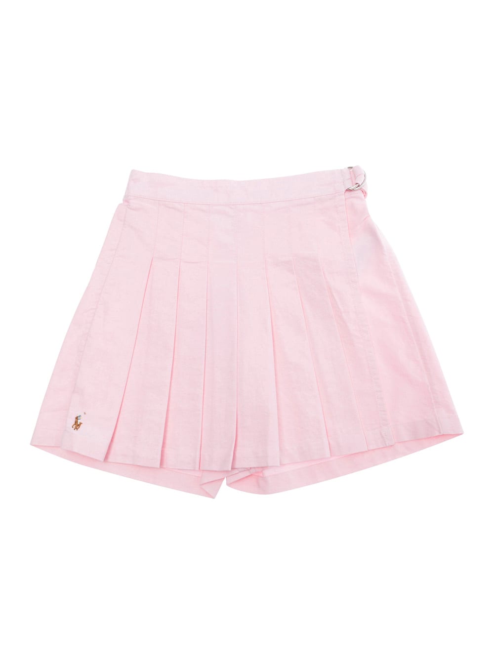 Polo Ralph Lauren Pink Shorts With Embroidered Pony And Pleated Details On The Front In Cotton Girl In Pink