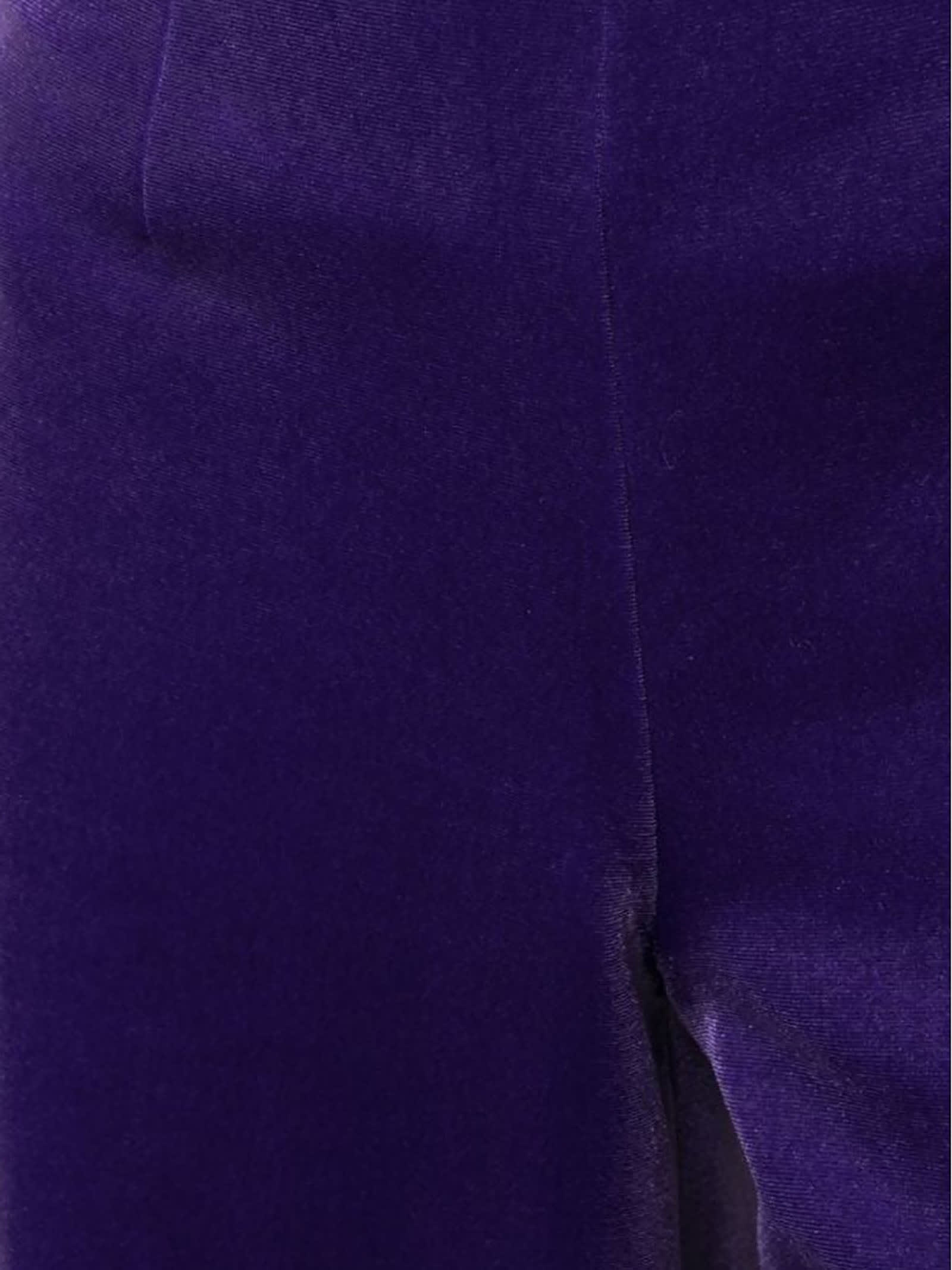 Shop Philosophy Di Lorenzo Serafini Wide Trousers In Stretch Velvet