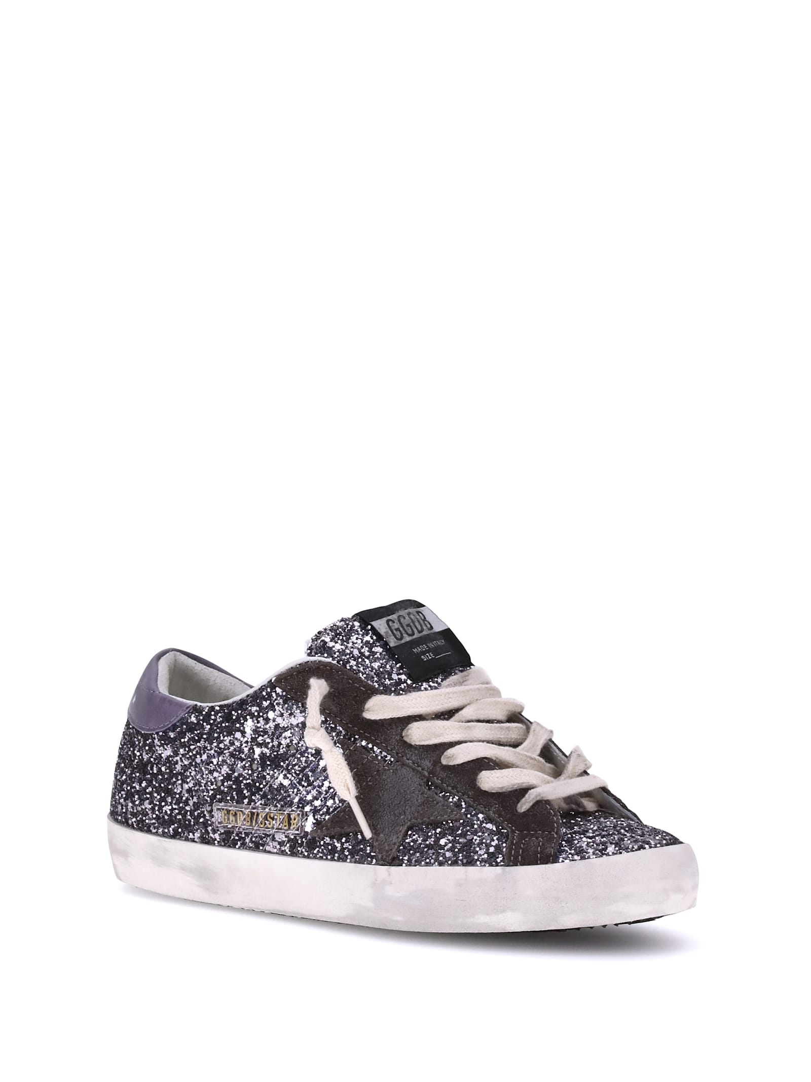 Golden Goose Sneakers Super Star With Glitter In Multi