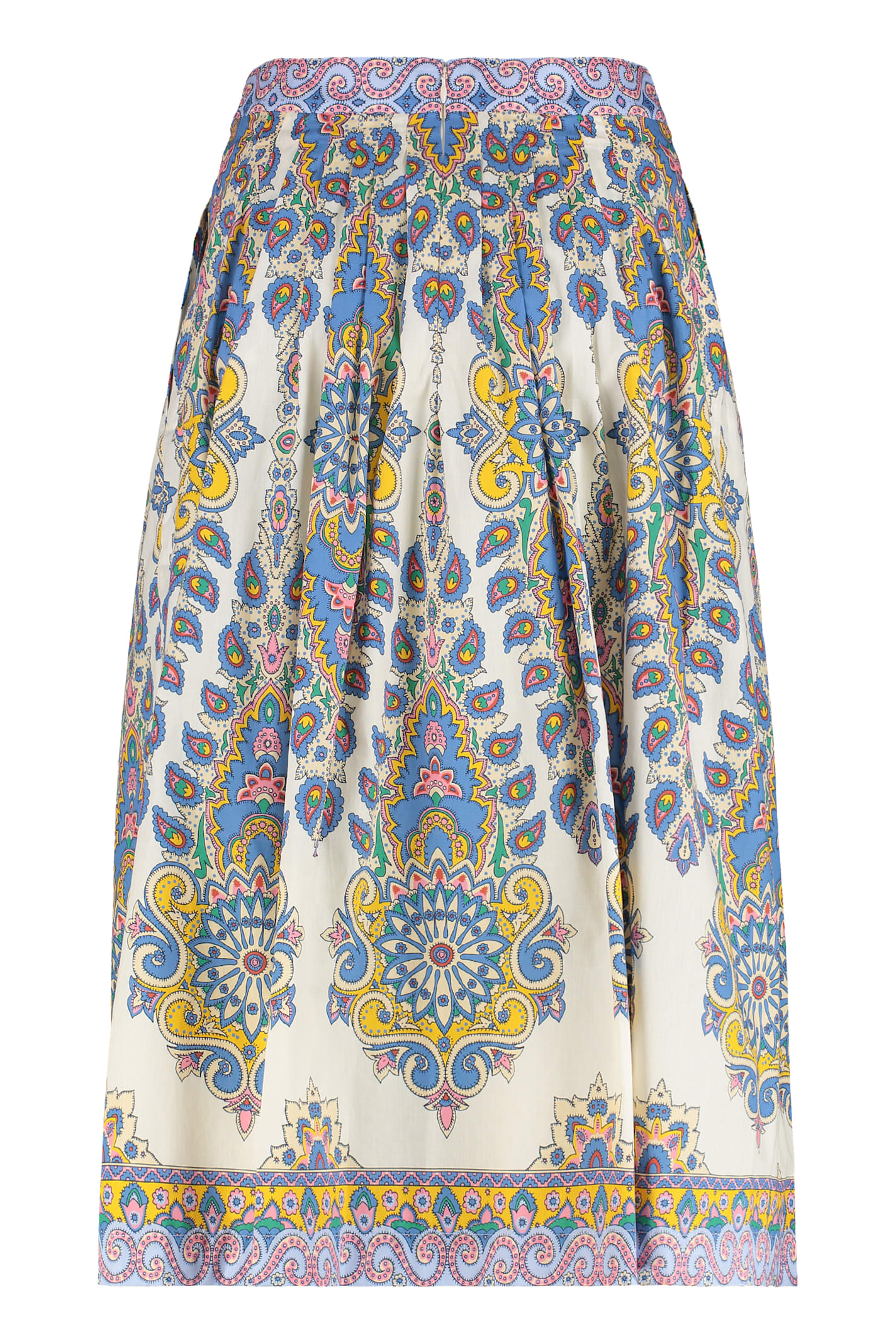 Etro Paisley Print Midi Skirt In Multi