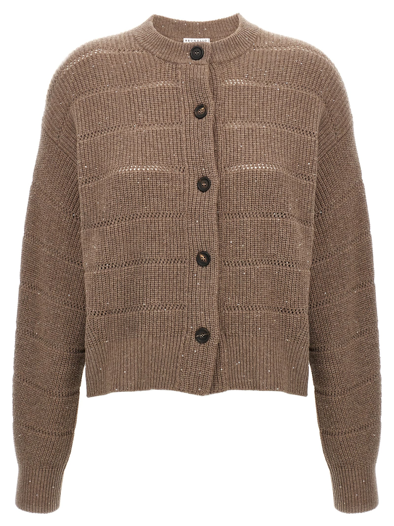 Brunello Cucinelli Rustic Dazzling Net Cardigan