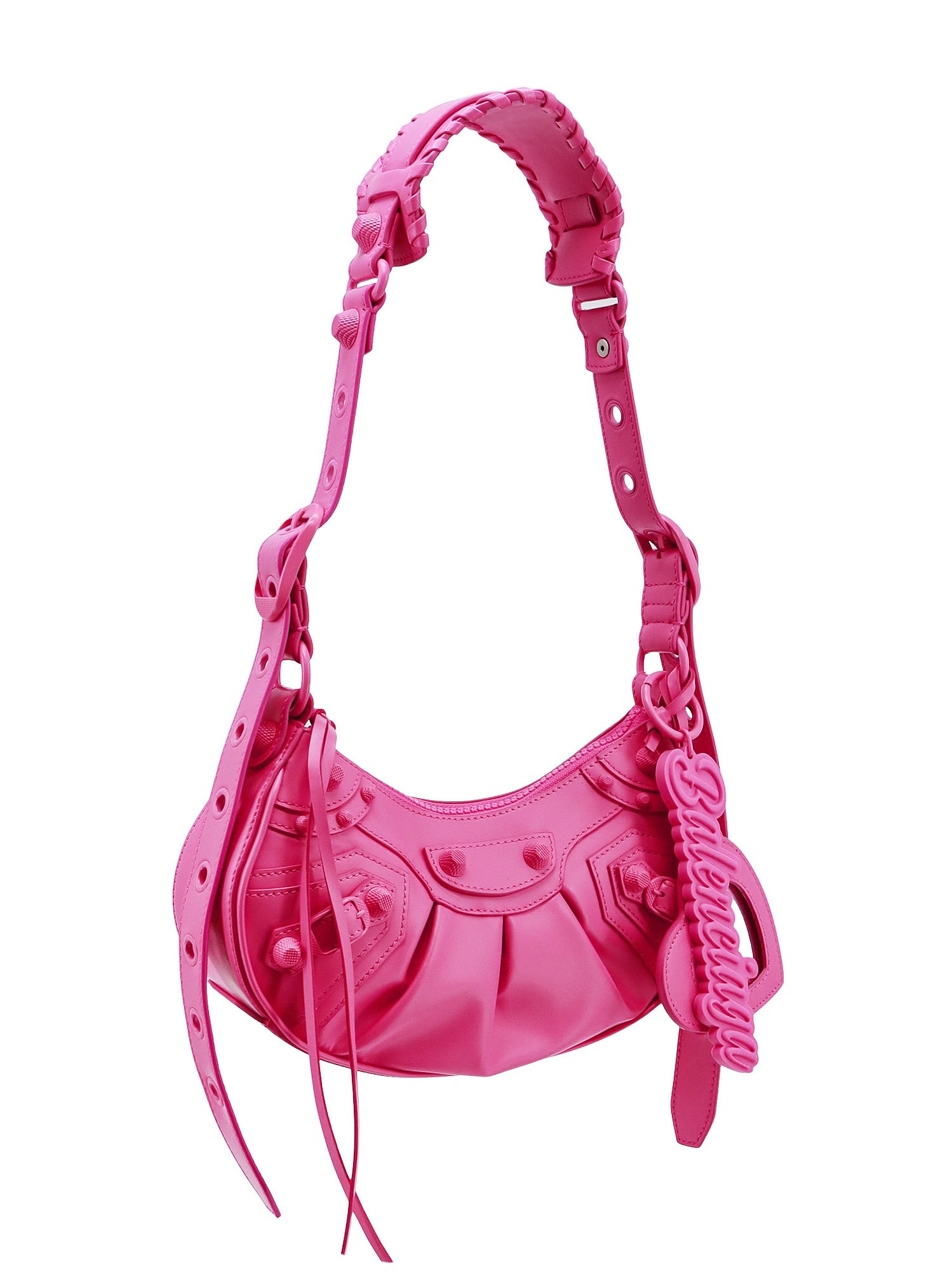 Shop Balenciaga Le Cagole Xs Shoulder Bag In Fuchsia