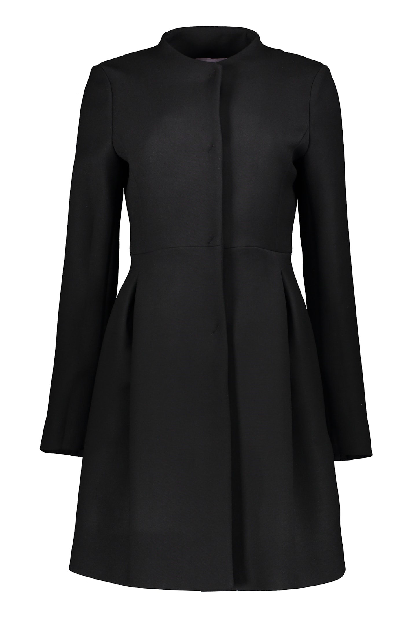 Herno Coat In Virgin Wool In Black
