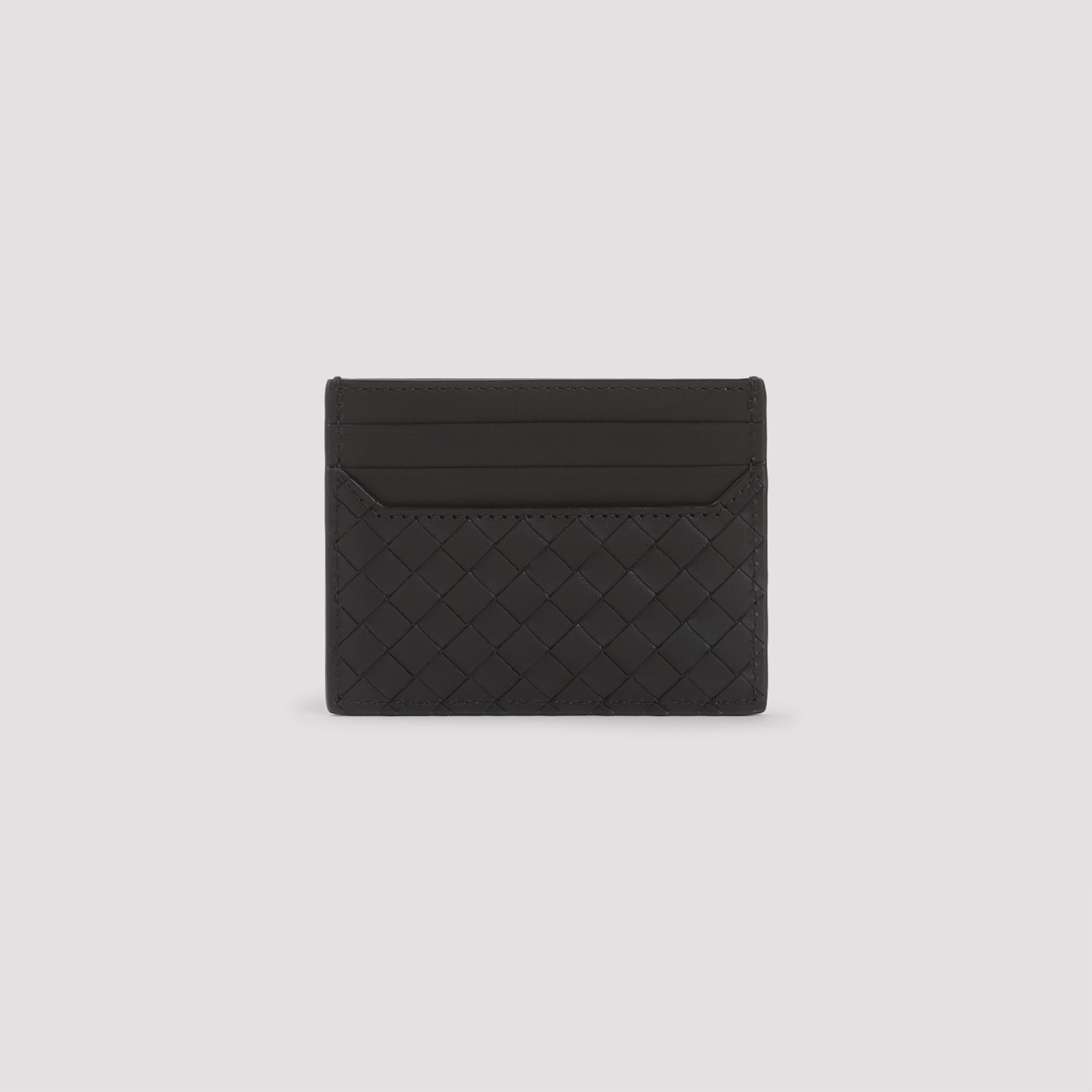 BOTTEGA VENETA BLACK LEATHER CARD HOLDER