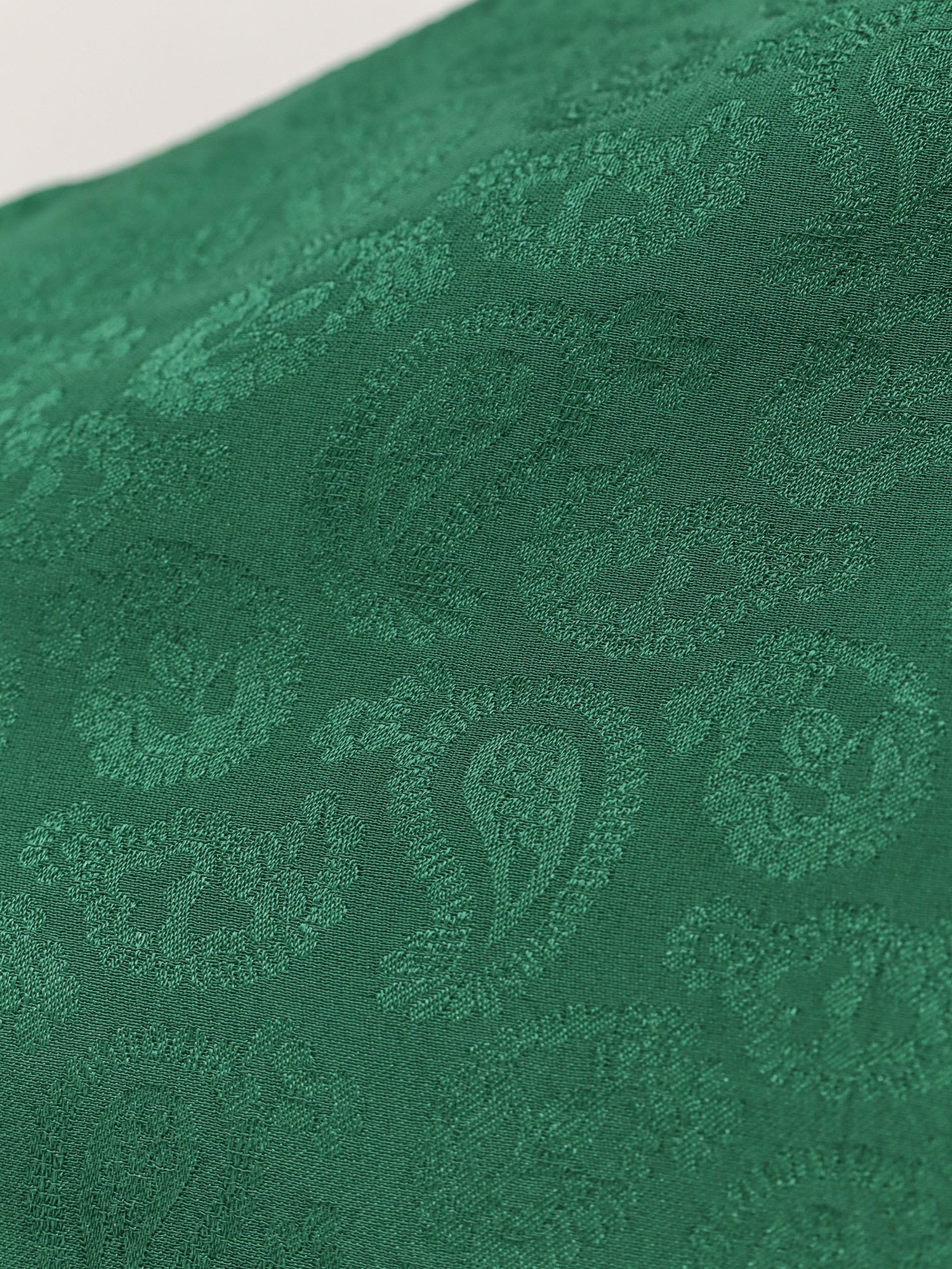 Saint Laurent Ruffled Yoke High-neck Blouse In Green