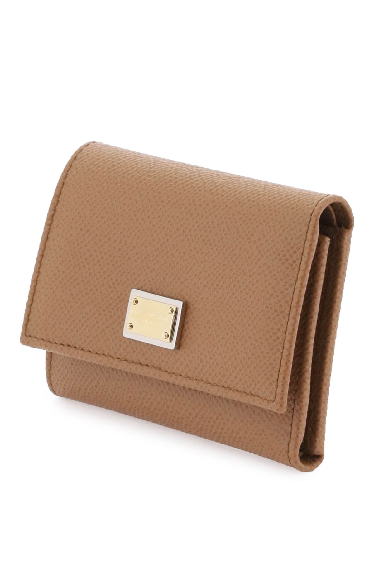 Shop Dolce & Gabbana French Flap Wallet In Cammello