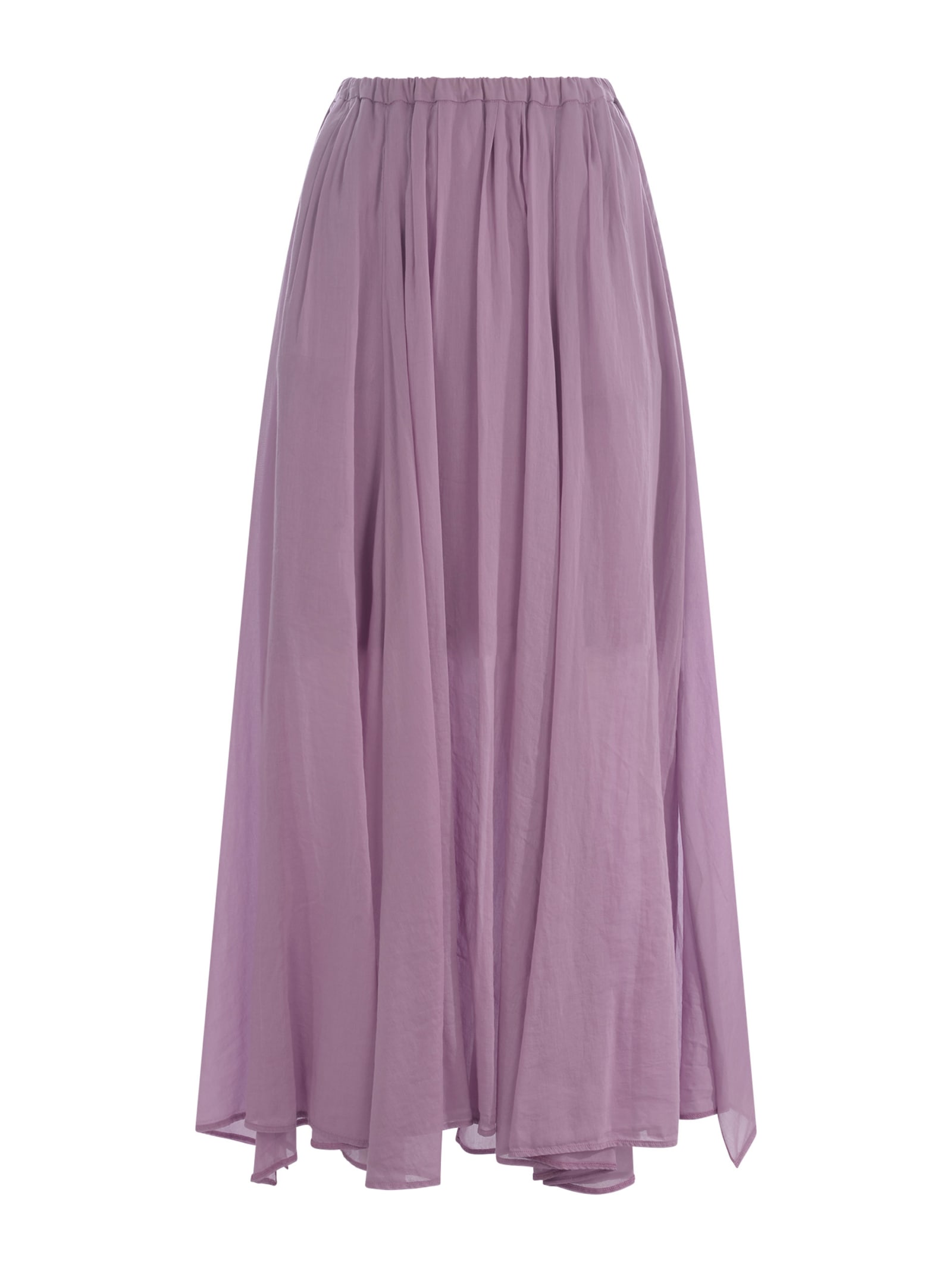 Shop Forte Forte Skirt  In Voile In Lilac