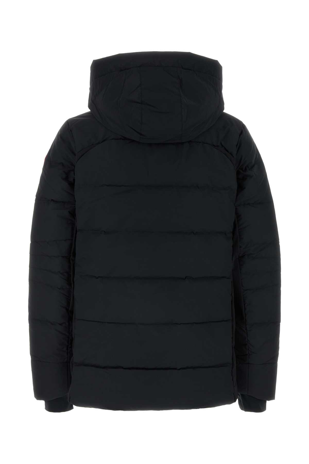 Shop Canada Goose Black Nylon Hybridge Down Jacket