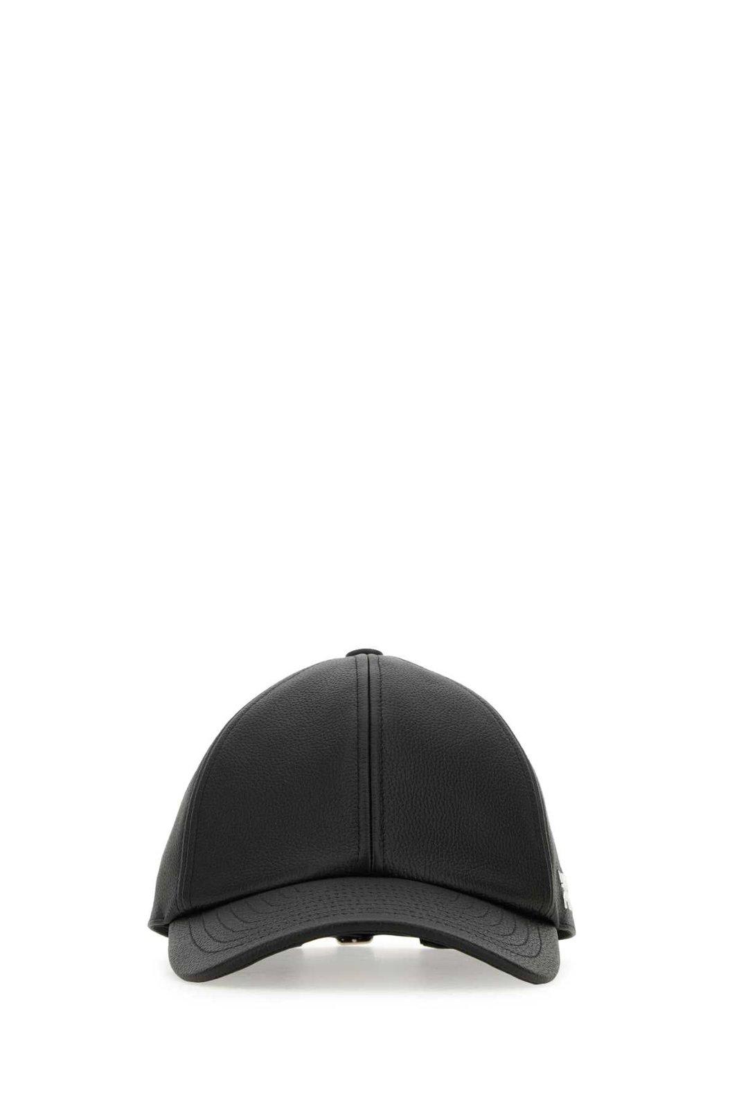 Shop Courrèges Logo Embroidered Baseball Cap In Black