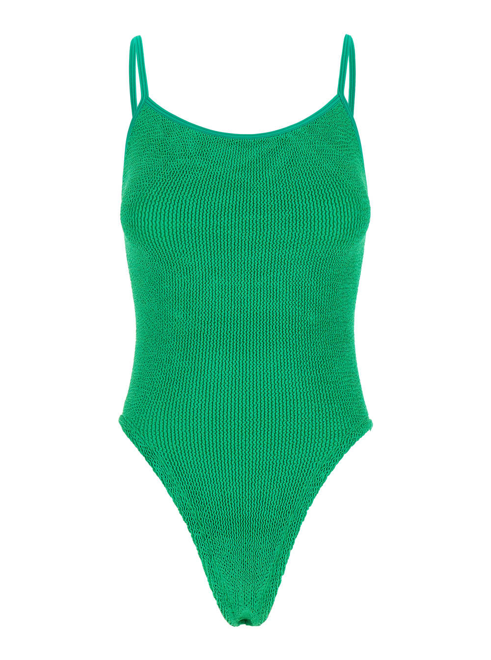 Shop Hunza G Pamela Green Backless One-piece Swimsuit In Stretch Polyamide Woman