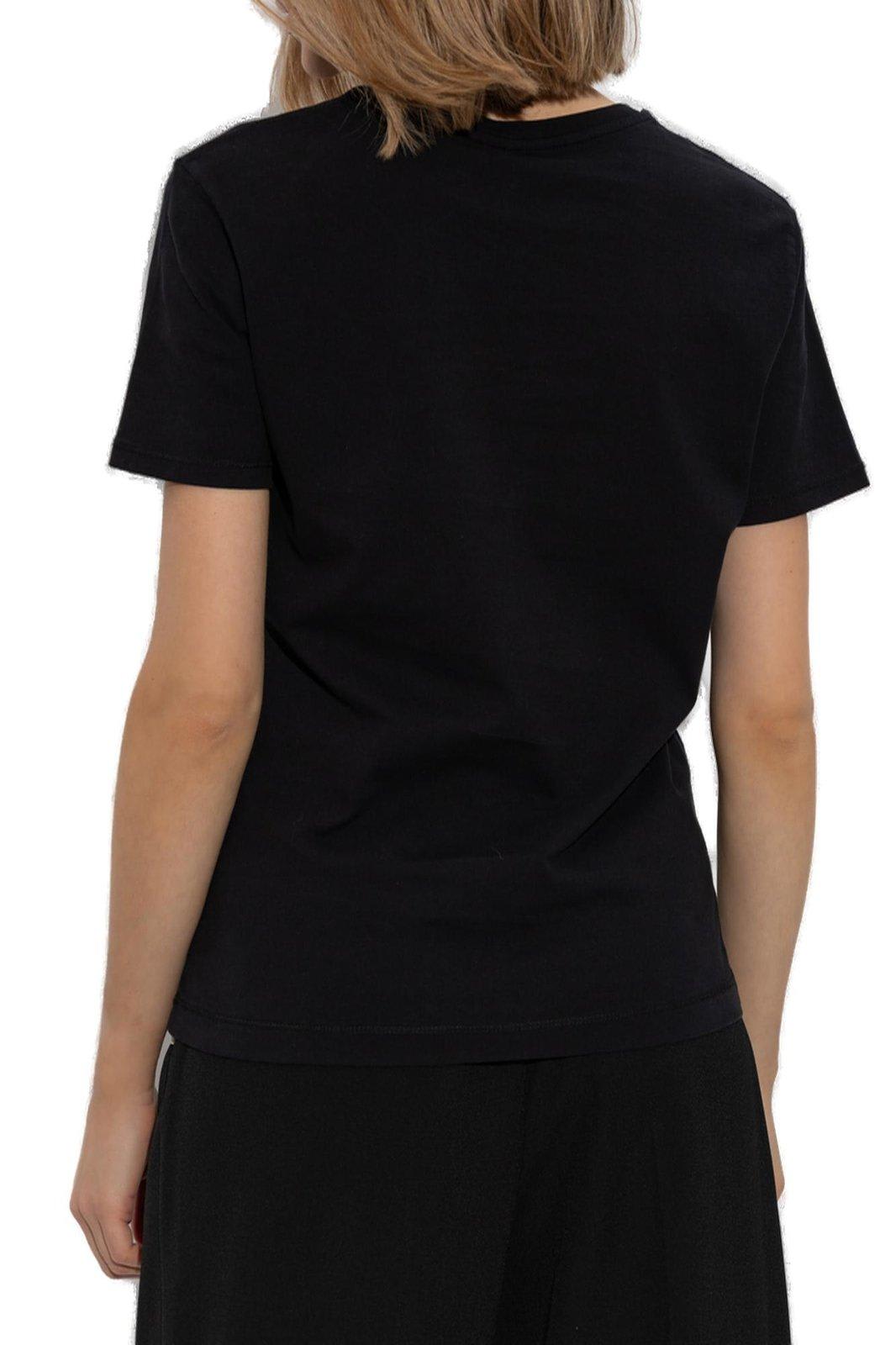 Ps By Paul Smith Embroidered-logo T-shirt In Black