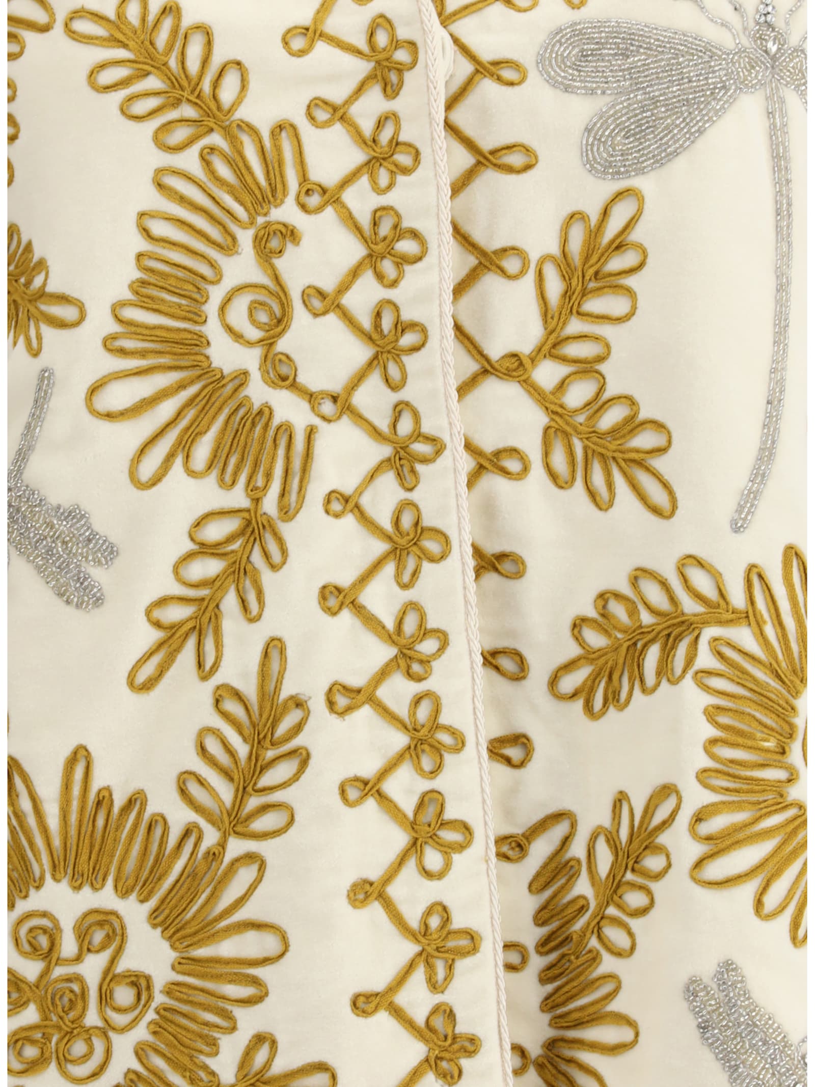 Forte Forte Floral Dragonflies Embroidered Jacket In Gray