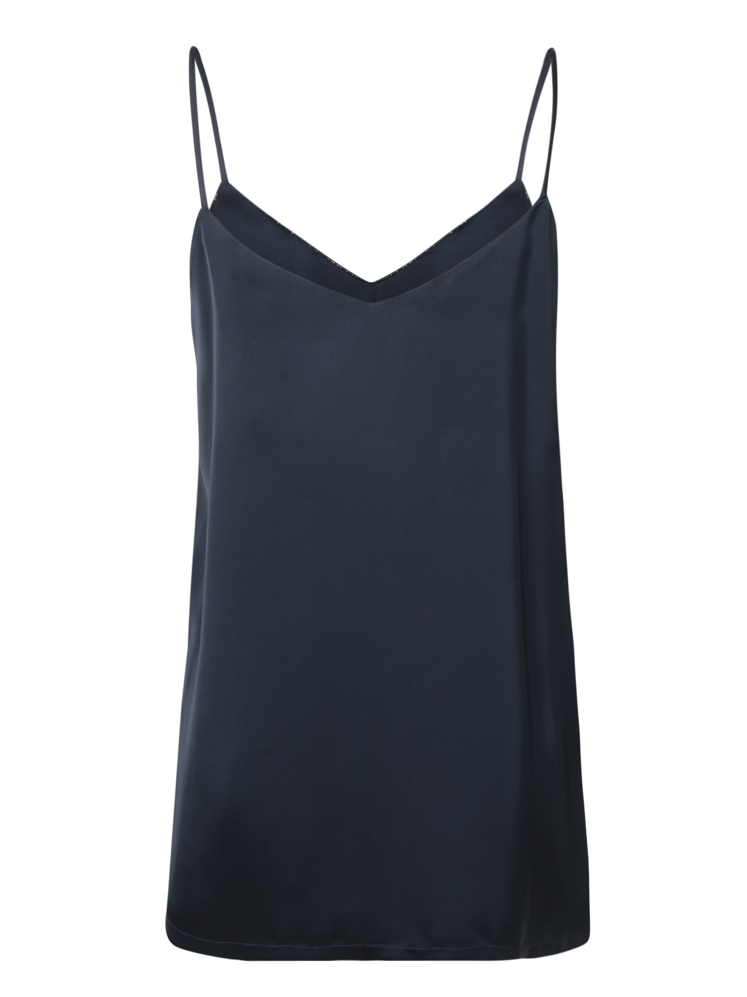 Fabiana Filippi Midnight Blue Satin Viscose Top In Blue