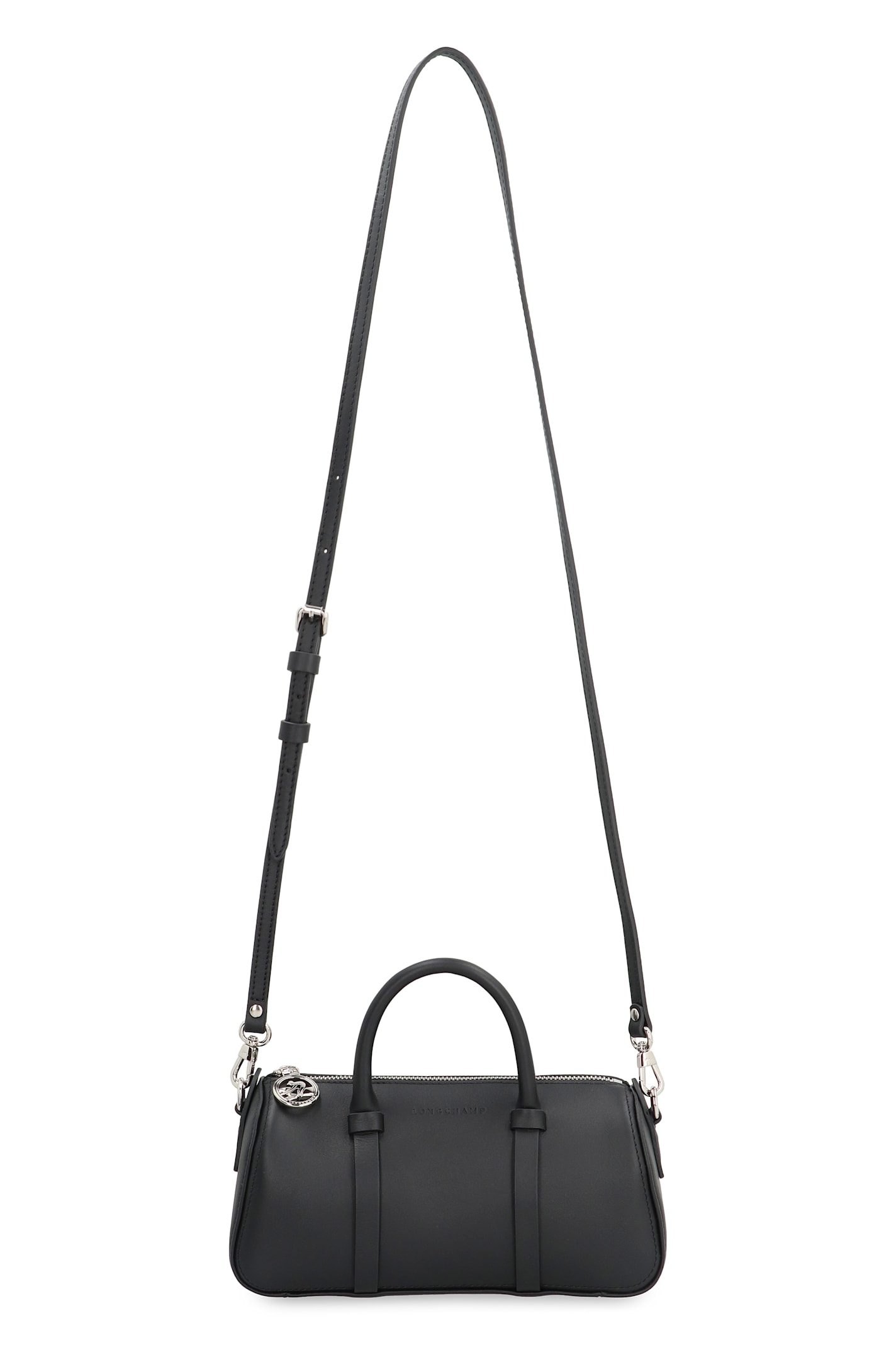 Shop Longchamp Daylong S Leather Handbag In Black