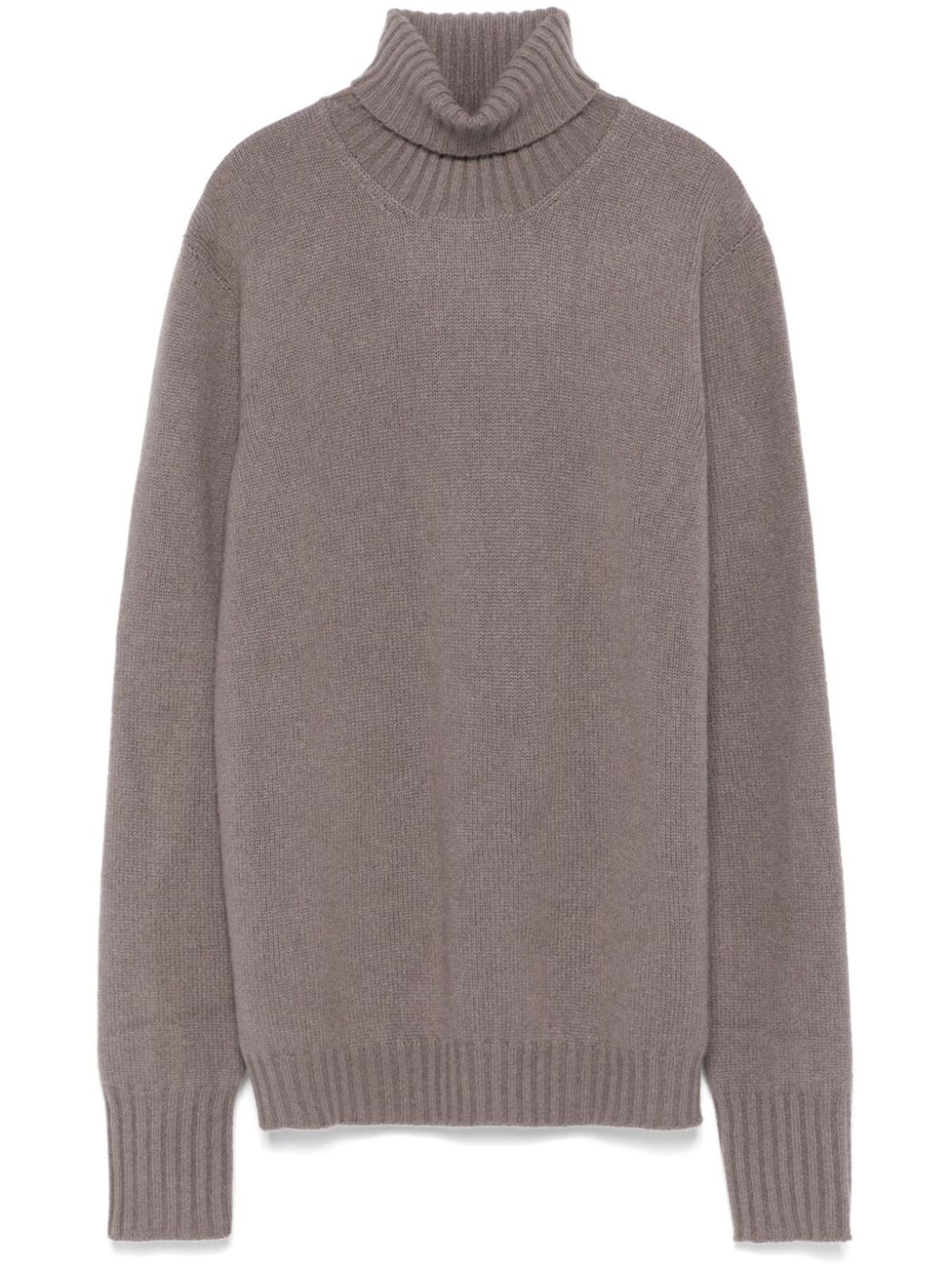 Shop Drumohr Taupe Cashmere Sweater In Grey