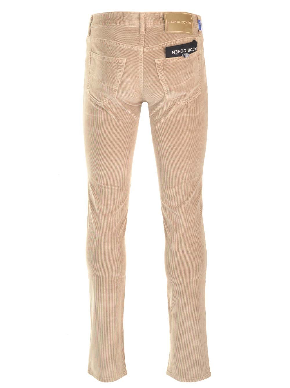 Shop Jacob Cohen Nick Slim Trousers In Beige